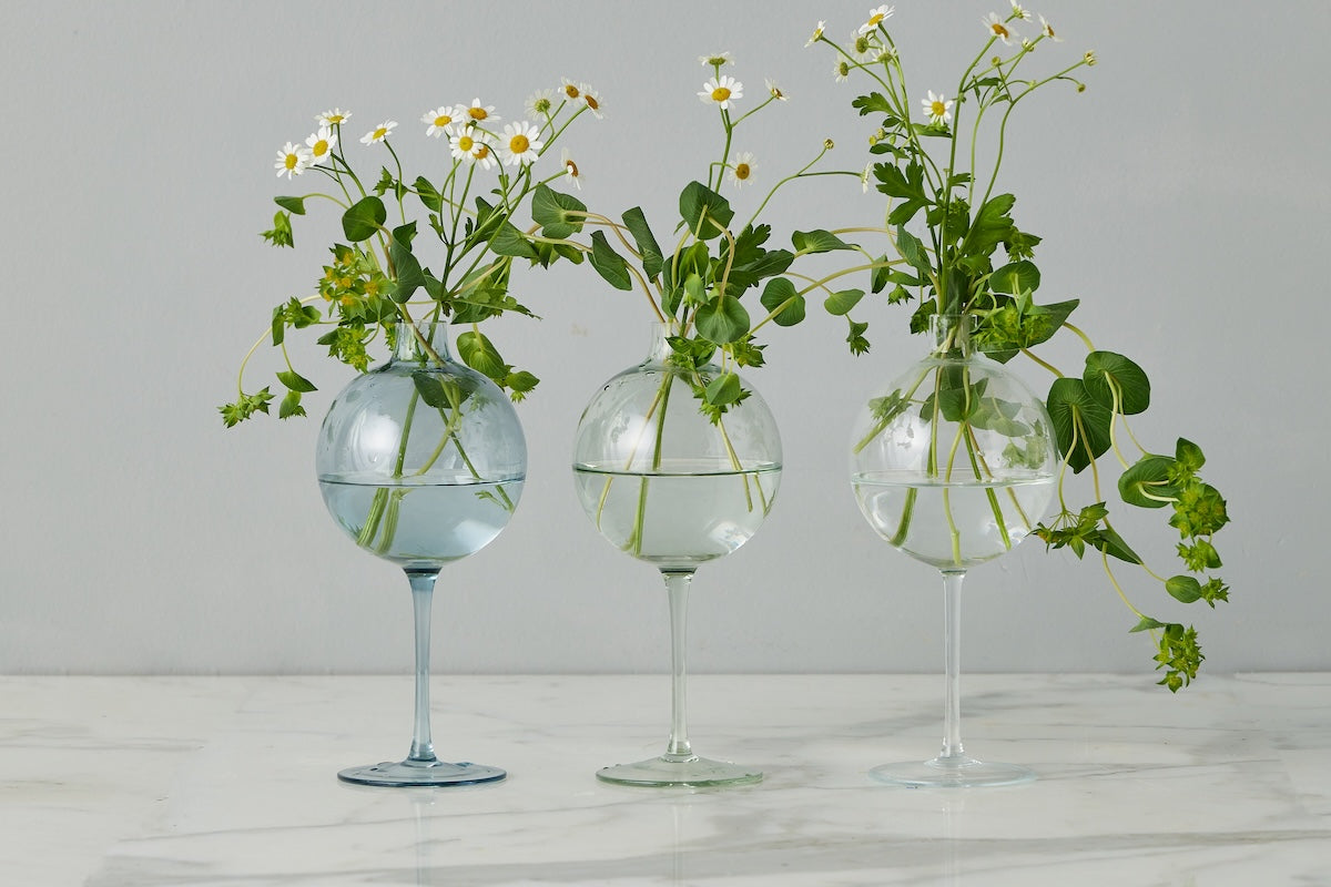 Clear Wine Glass Vase