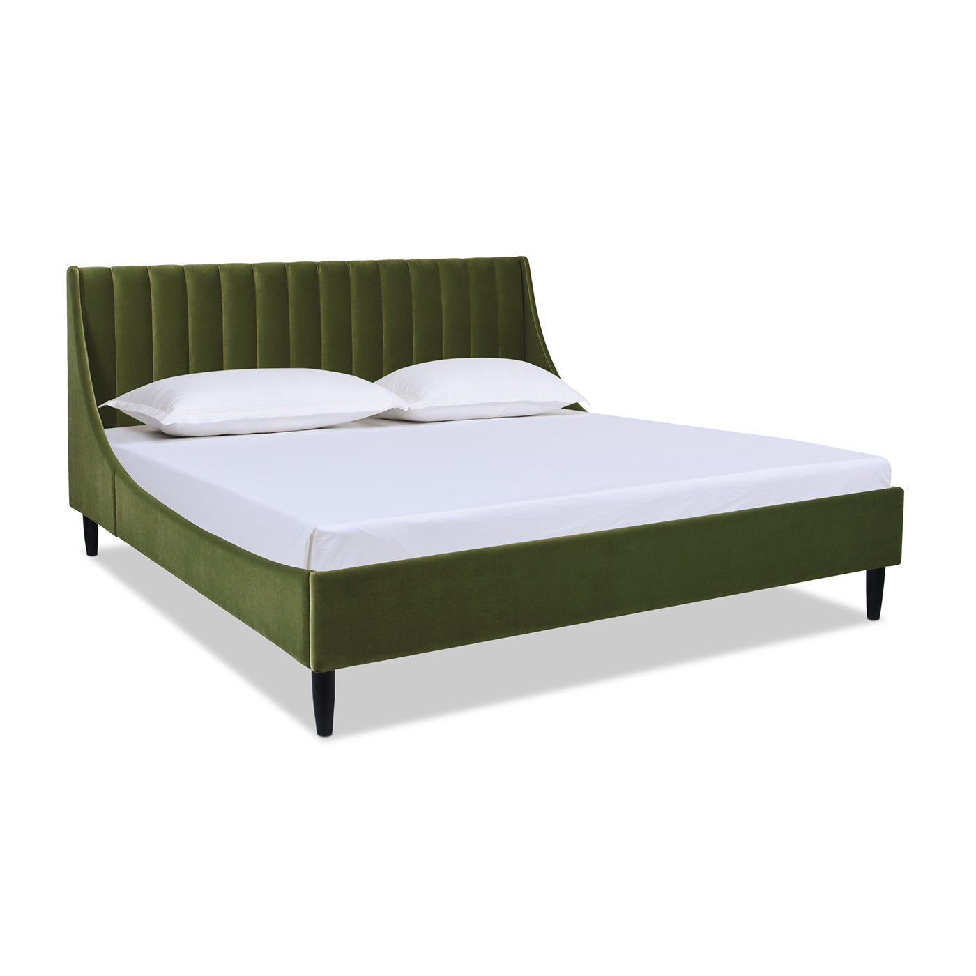 Asphodel Upholstered Platform Bed with Channel Tufted Headboard