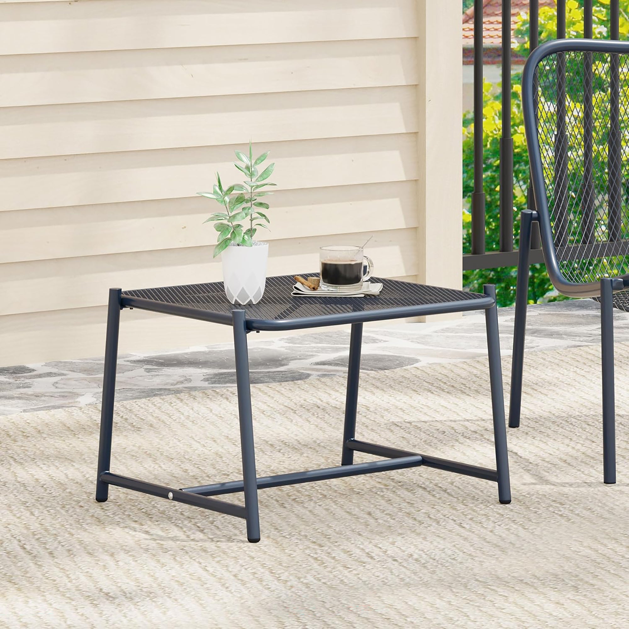 Kincaid Outdoor Modern Iron Side Table