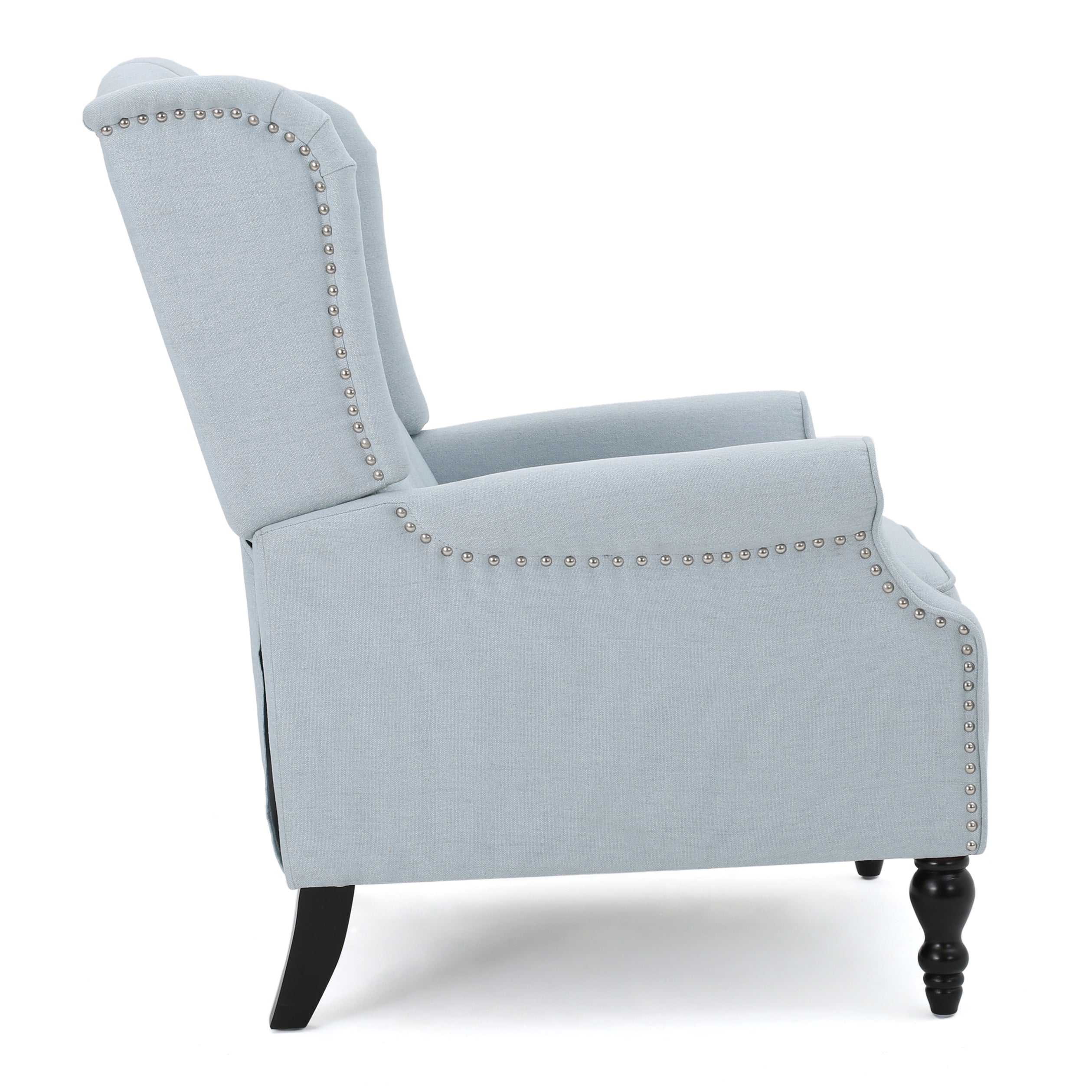Contemporary Tufted Fabric Arm Chair Recliner with Wingback Design