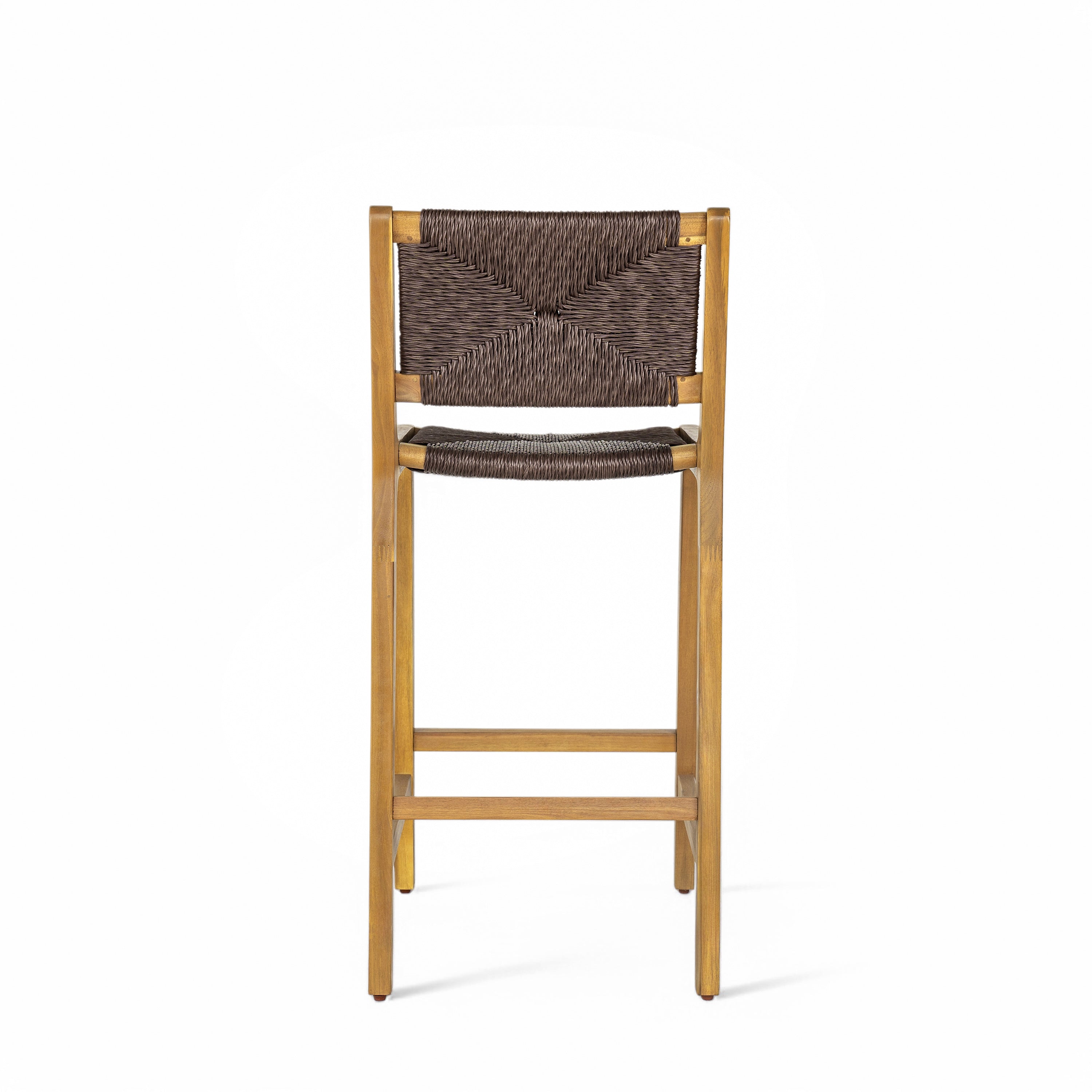 Catalina Acacia Wood Outdoor Armless Barstool