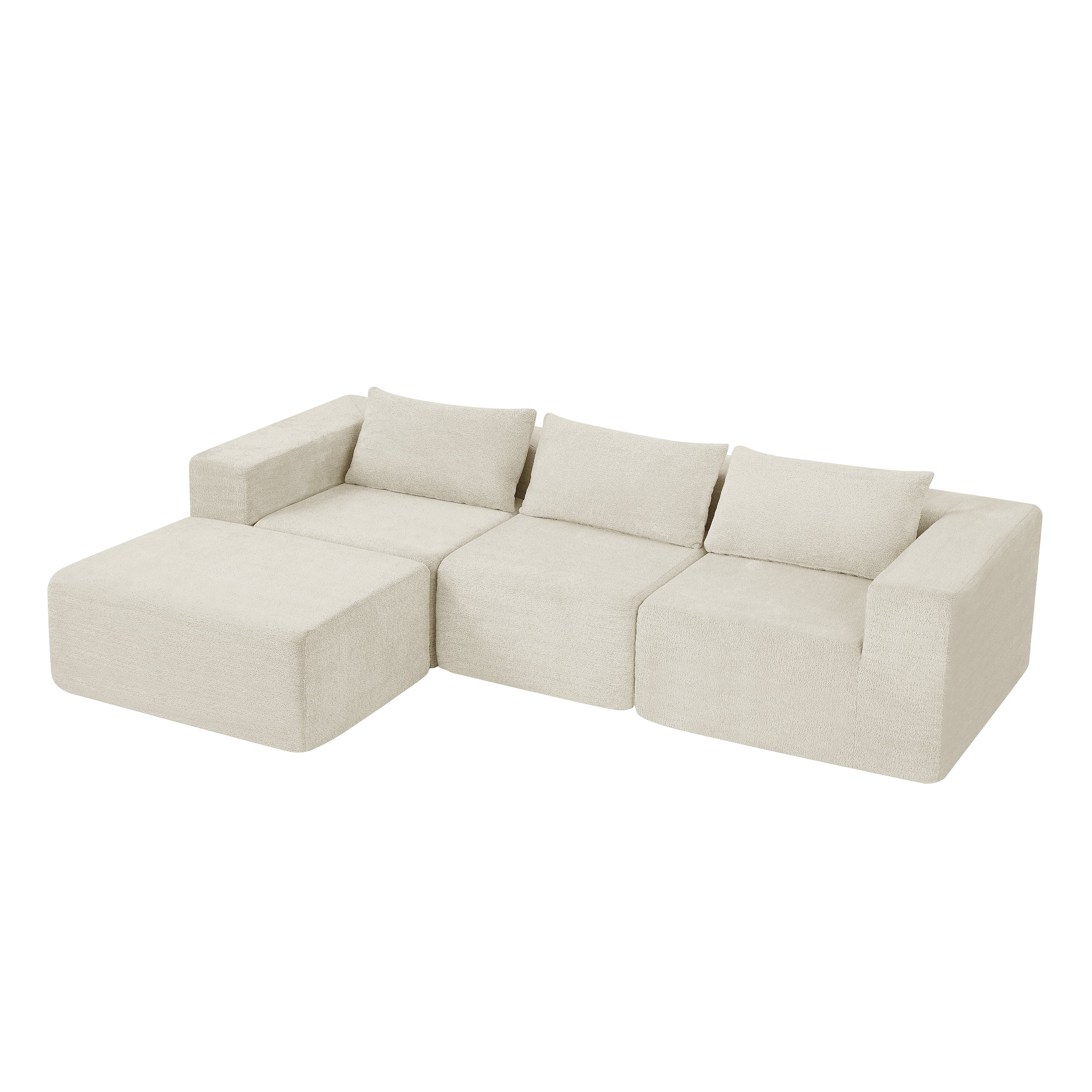 107" Compressed Sectional Sofa
