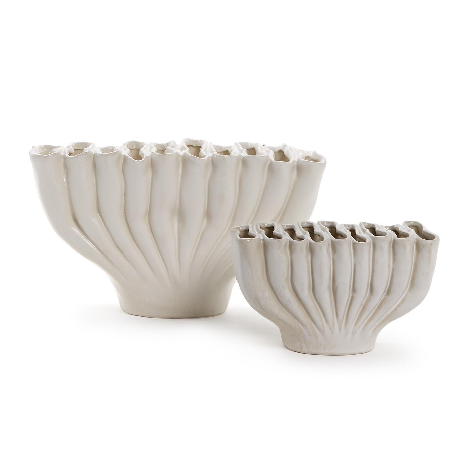 Ceramic Banyan Vases, Set of 2