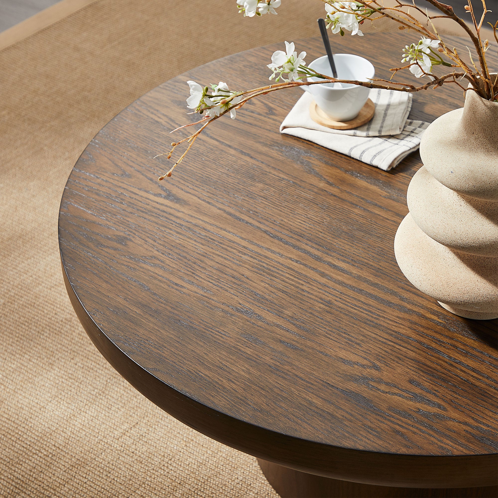 Round Pedestal Coffee Table