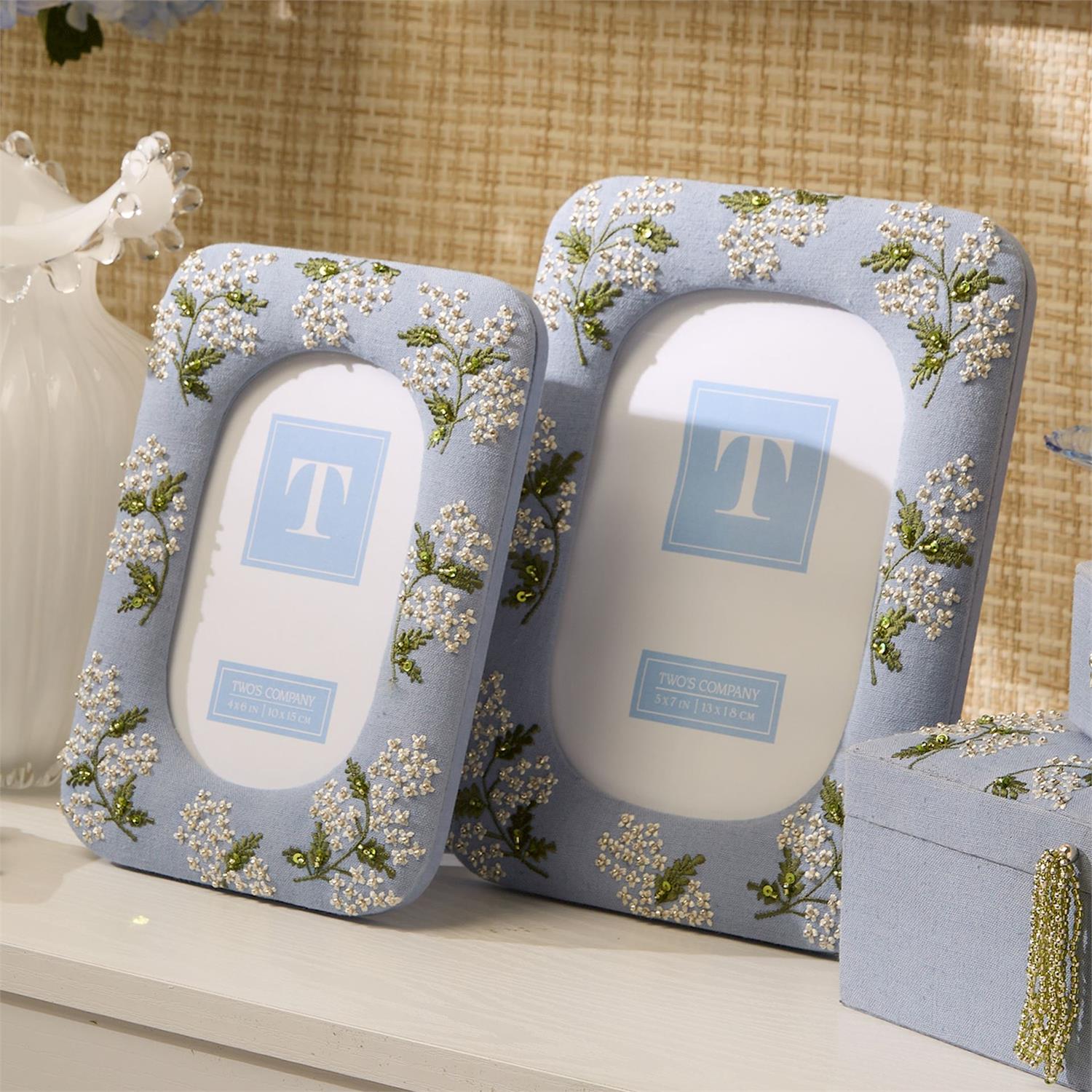Hydrangea Photo Frames, Set of 2