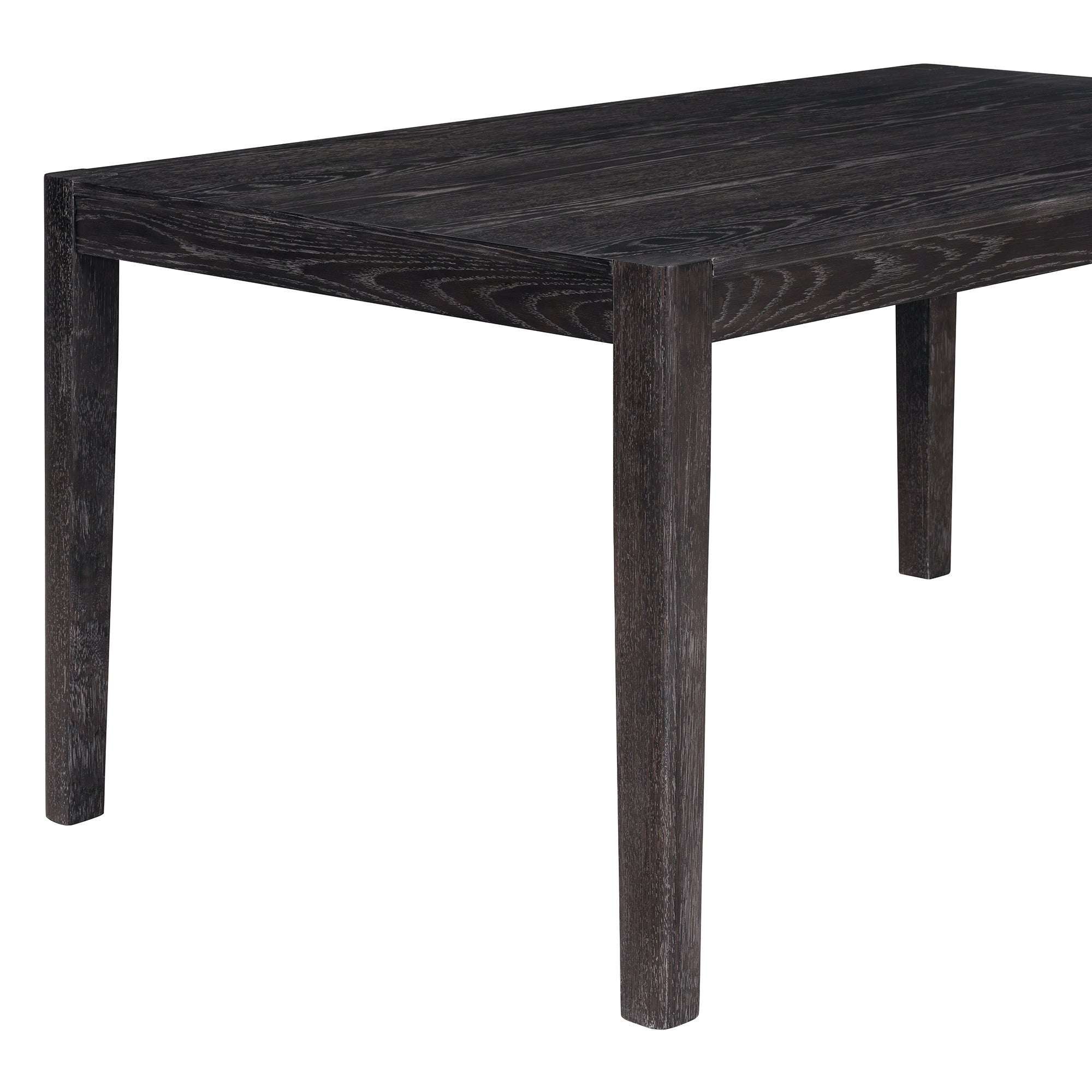7-Piece Retro Dining Table Set with 6 Upholstered Chairs