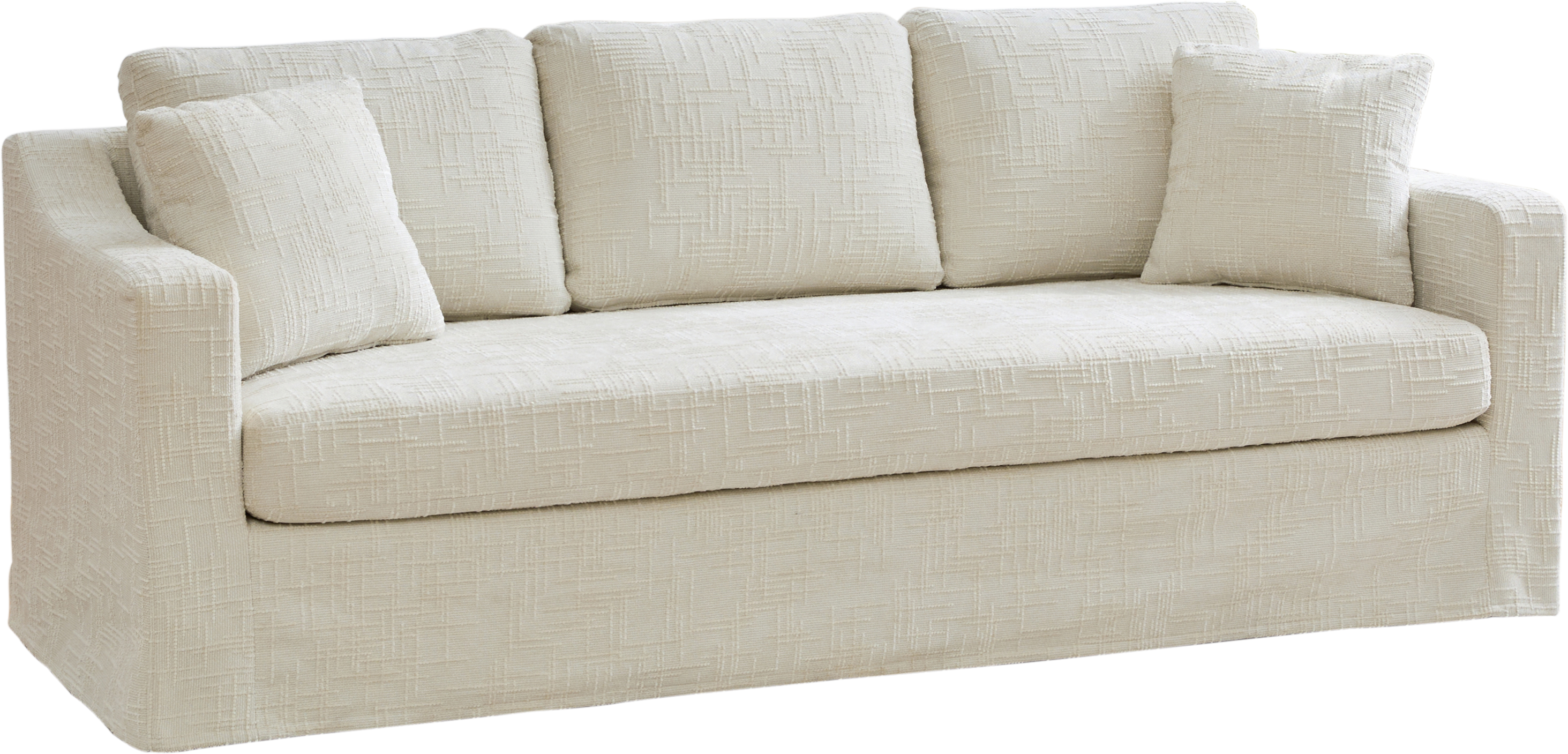 Three-Seater Modern Casual Chenille Sofa with Deep Seat