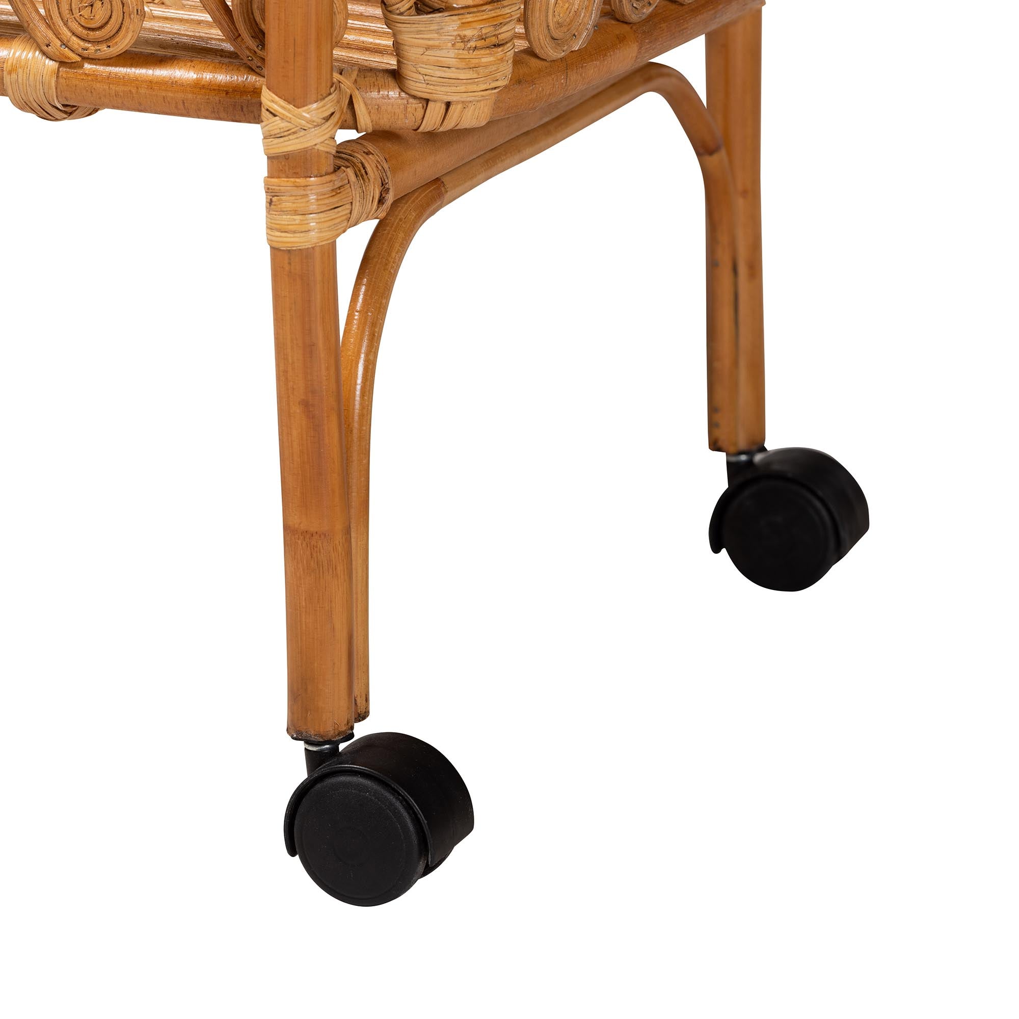 Cameron Rattan Bar Cart