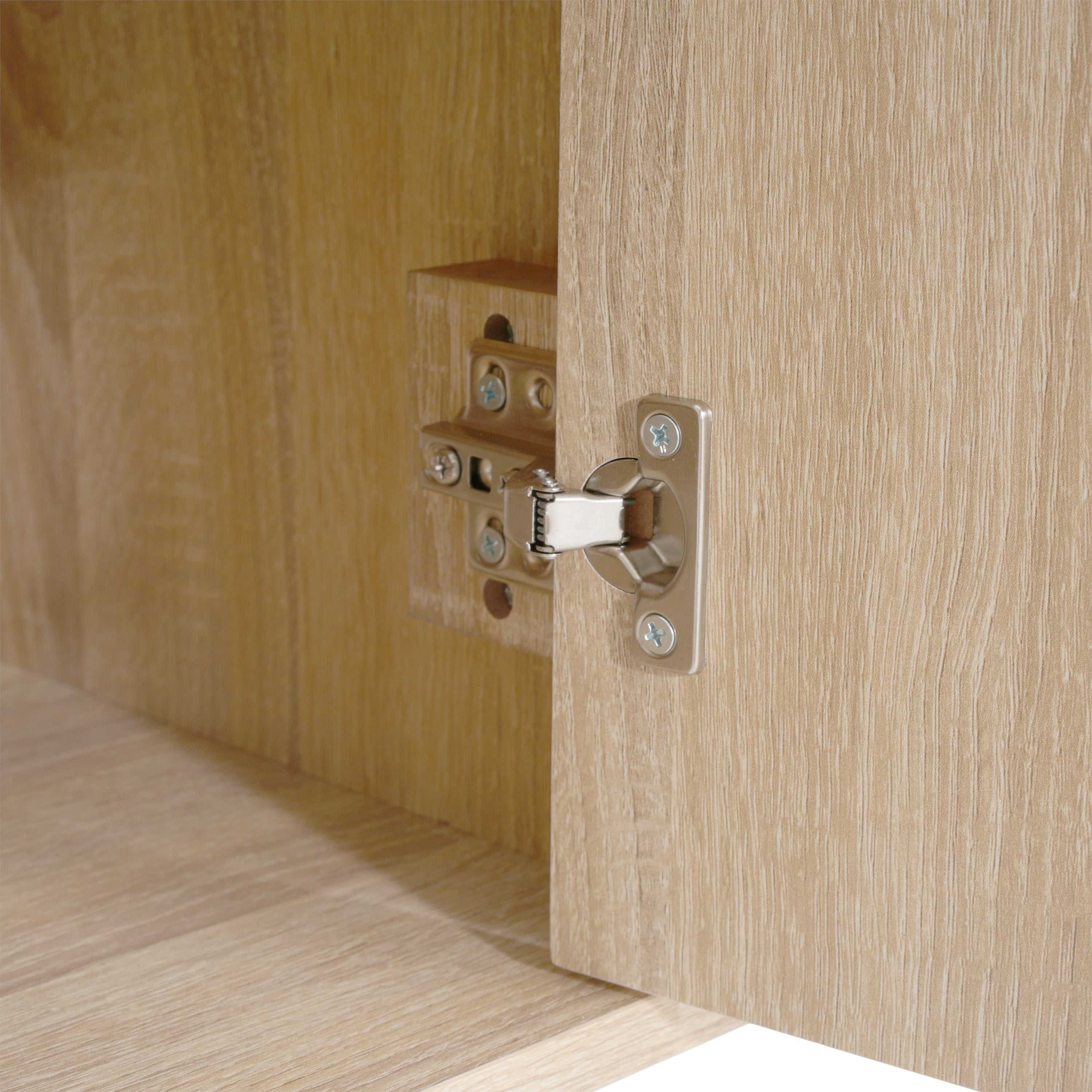 4-Door Fluted Low TV Cabinet
