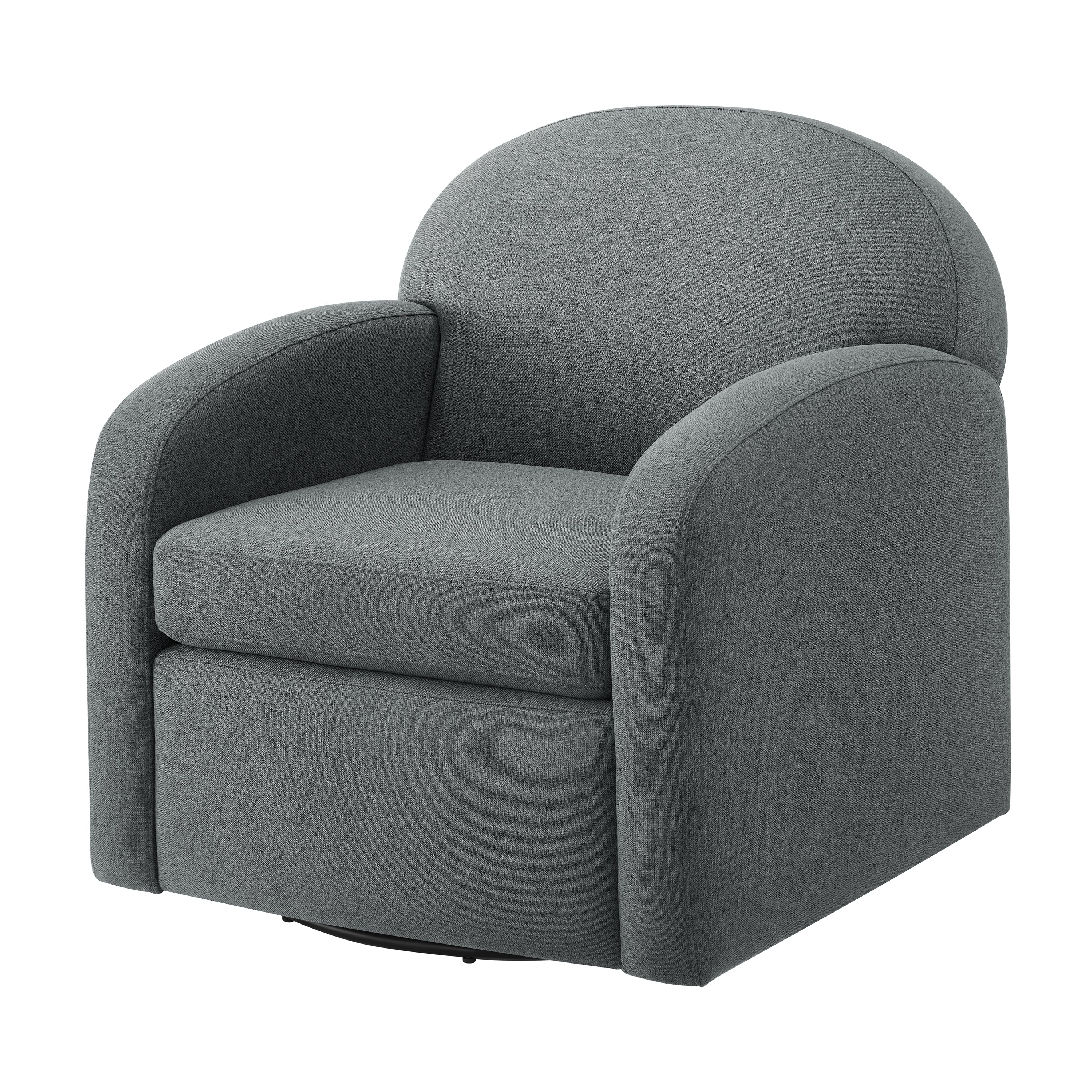 Edie Modern Round Back Swivel Accent Chair