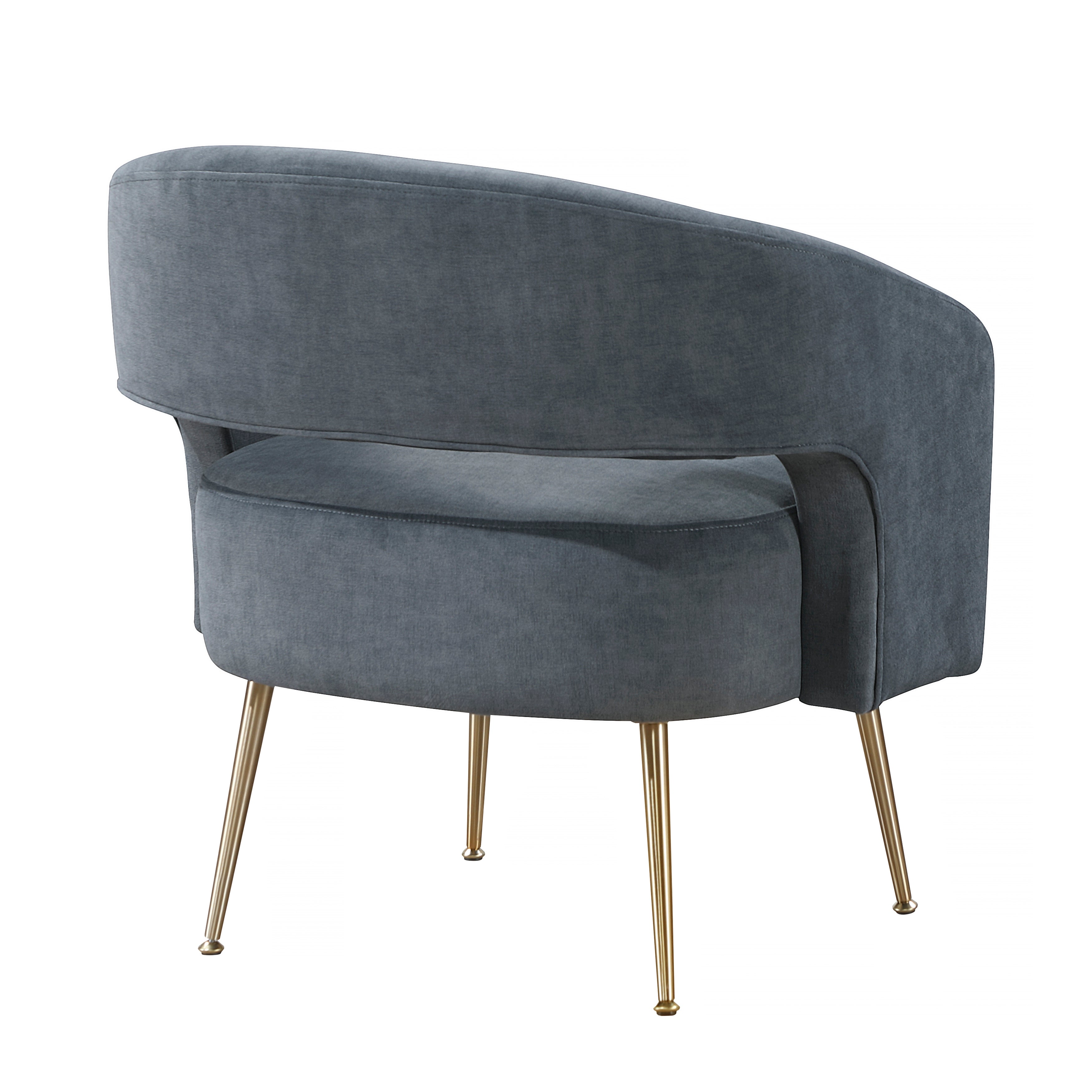 Modern Dark Green Soft Velvet Accent Chair Plush Foam Comfort Upholstery Gold Finish Legs Luxurious Living Room Furniture 1pc
