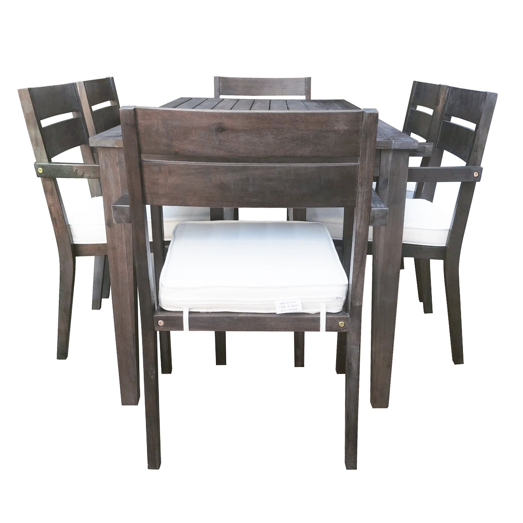 Acacia Wood Outdoor Dining Set with Table And 6 Chairs