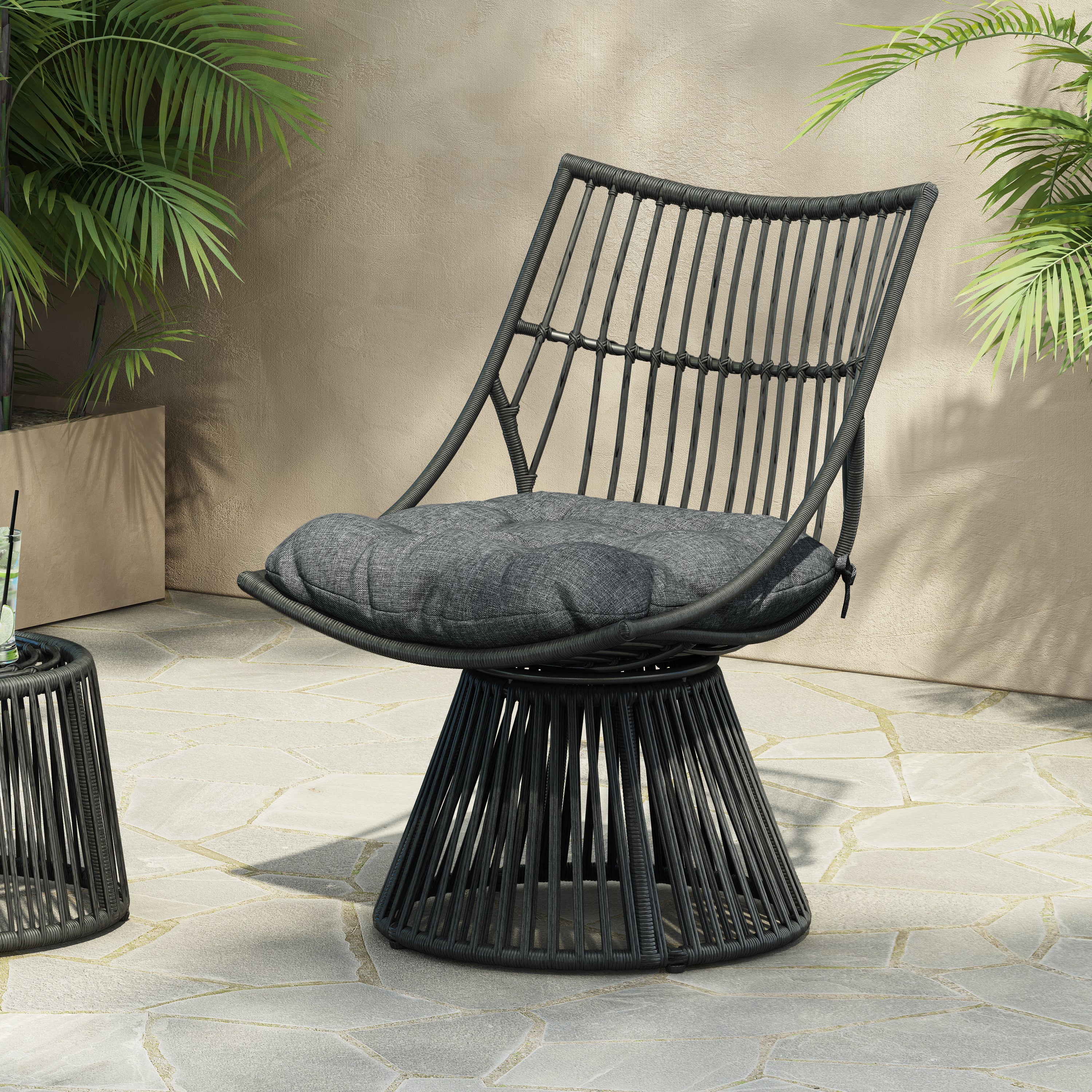 The Original Papasan™ Strontianite Outdoor Rattan Chair with High Back Design