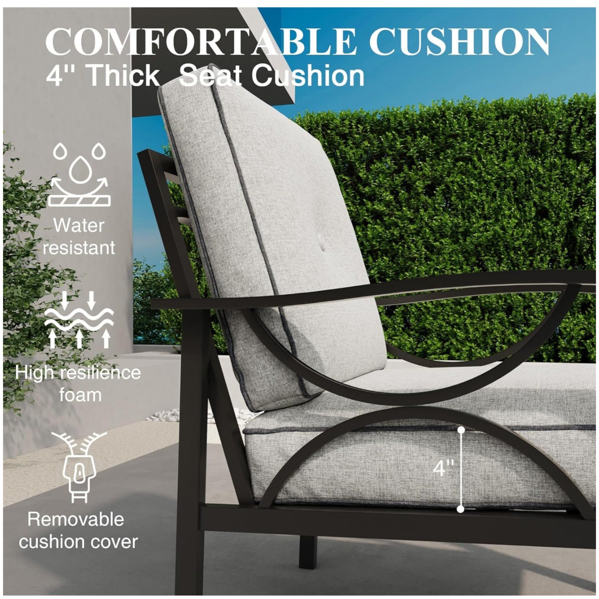 Marisol All-Weather Metal Armchairs, Set of 2