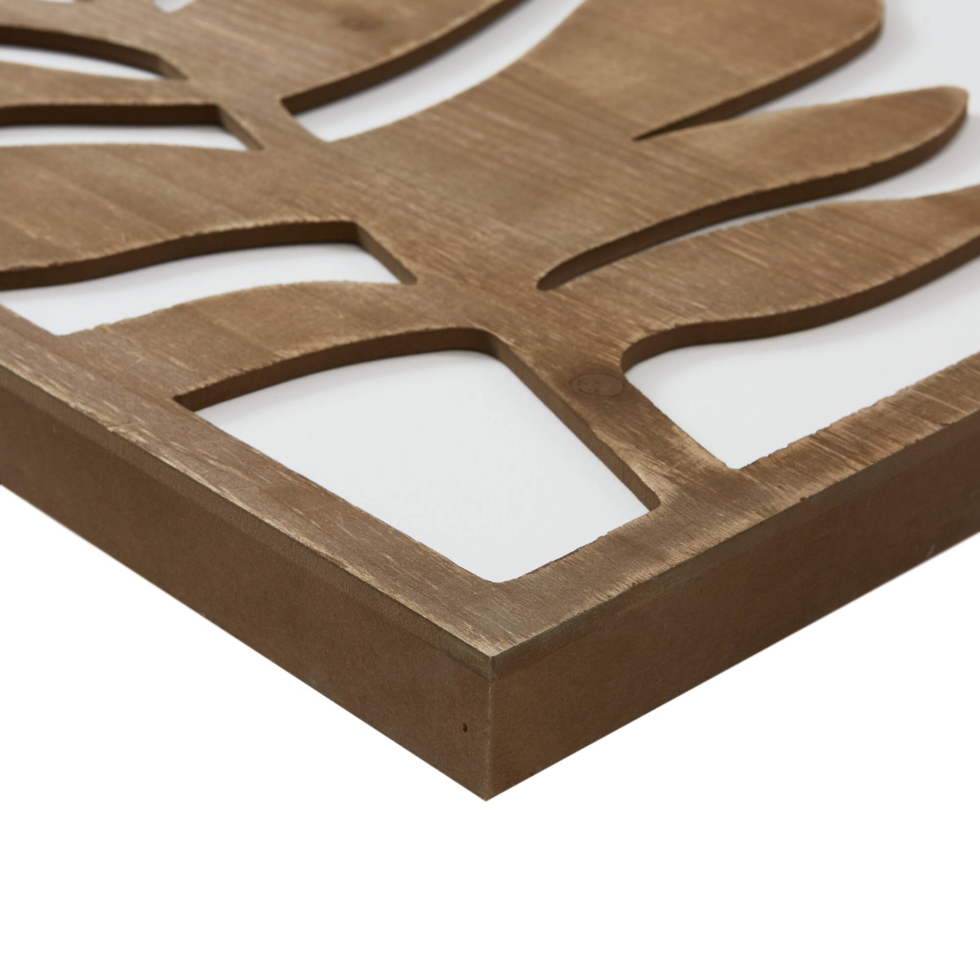 Birch Botanical Two-tone Wood Panel Wall Décor Set