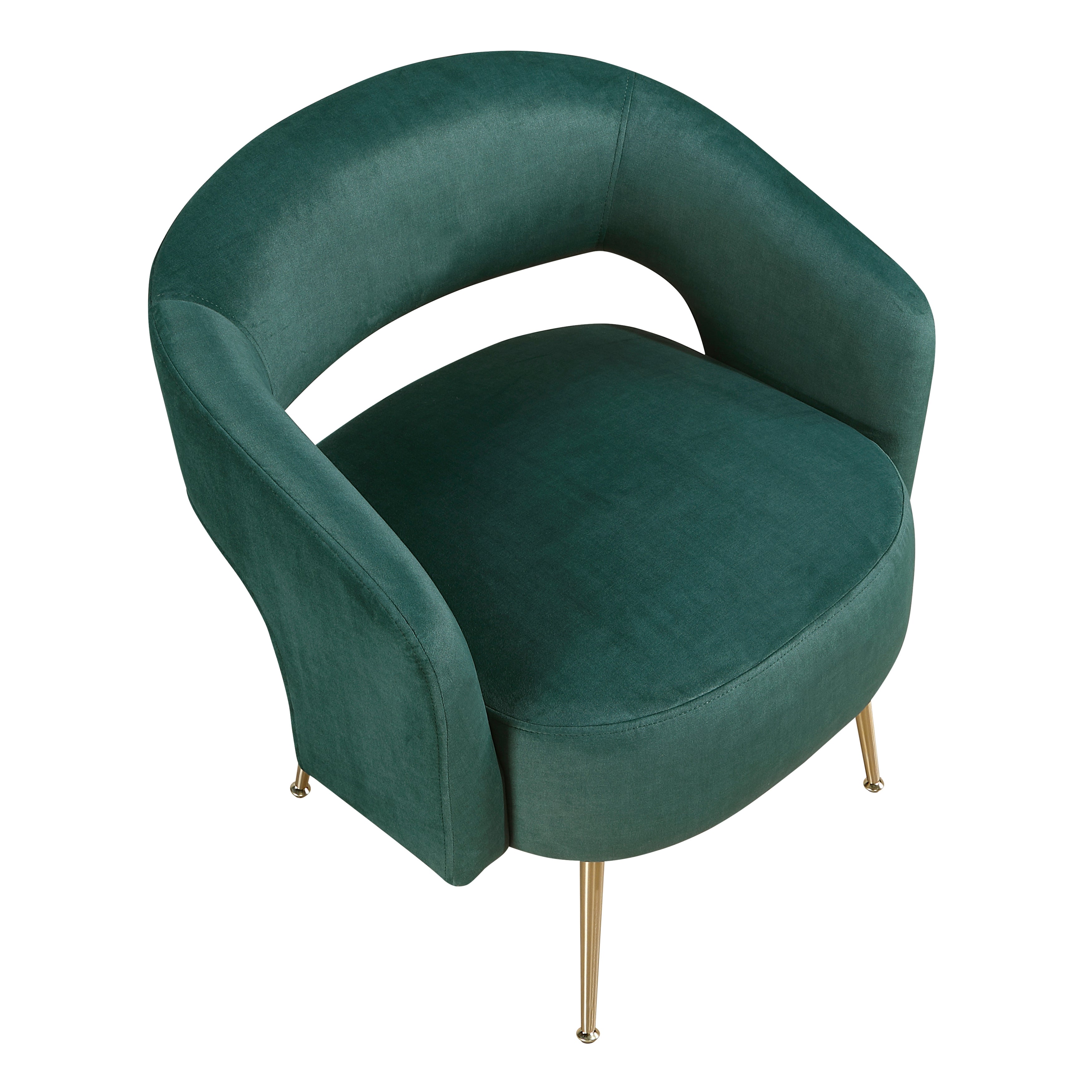 Modern Soft Velvet Accent Chair with Gold Legs