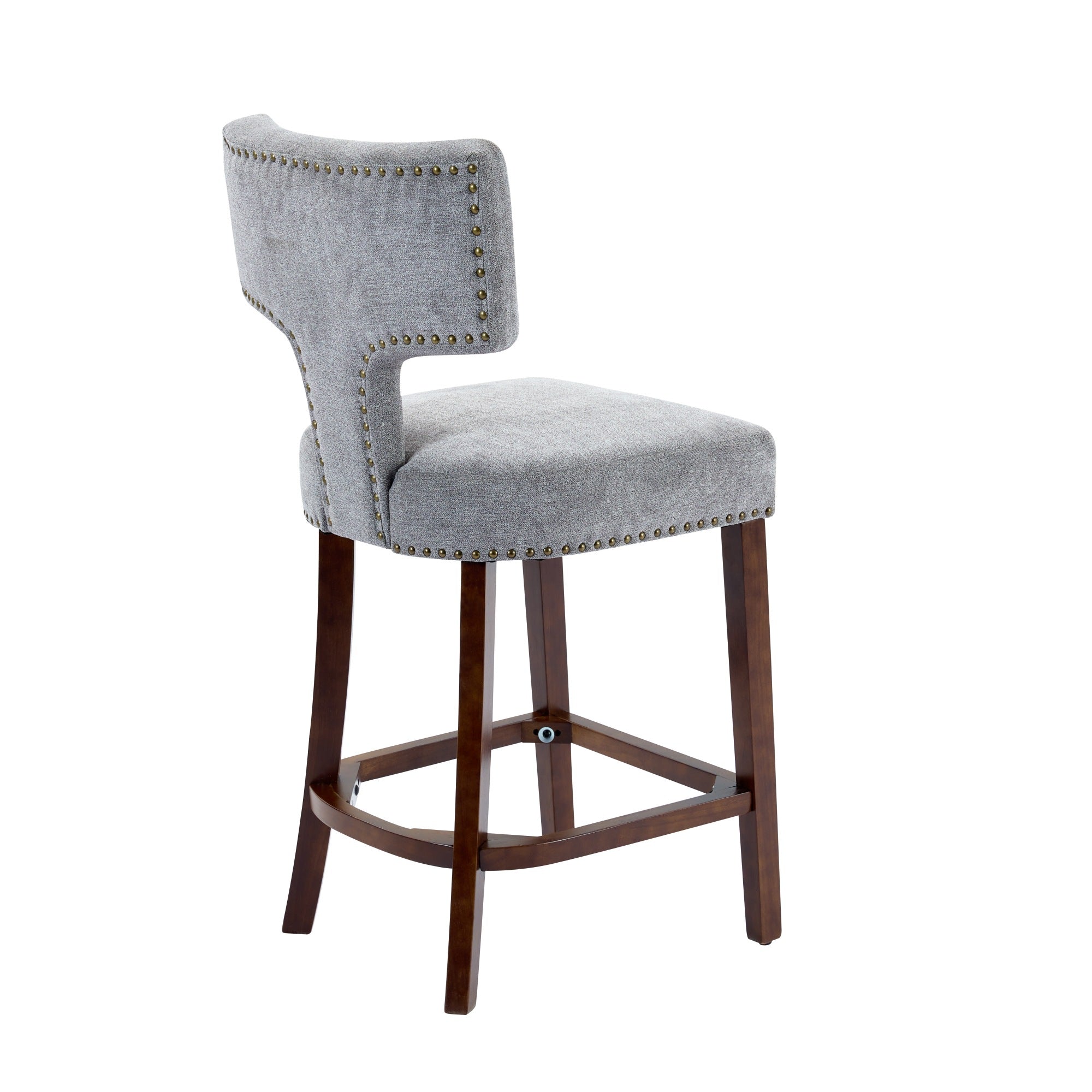 Upholstered T-Back Counter Height Bar Stools, Set of 2
