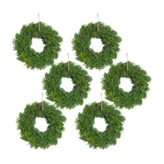 Pine Wreath Candle Ring with Jute Hanger 11.5"
