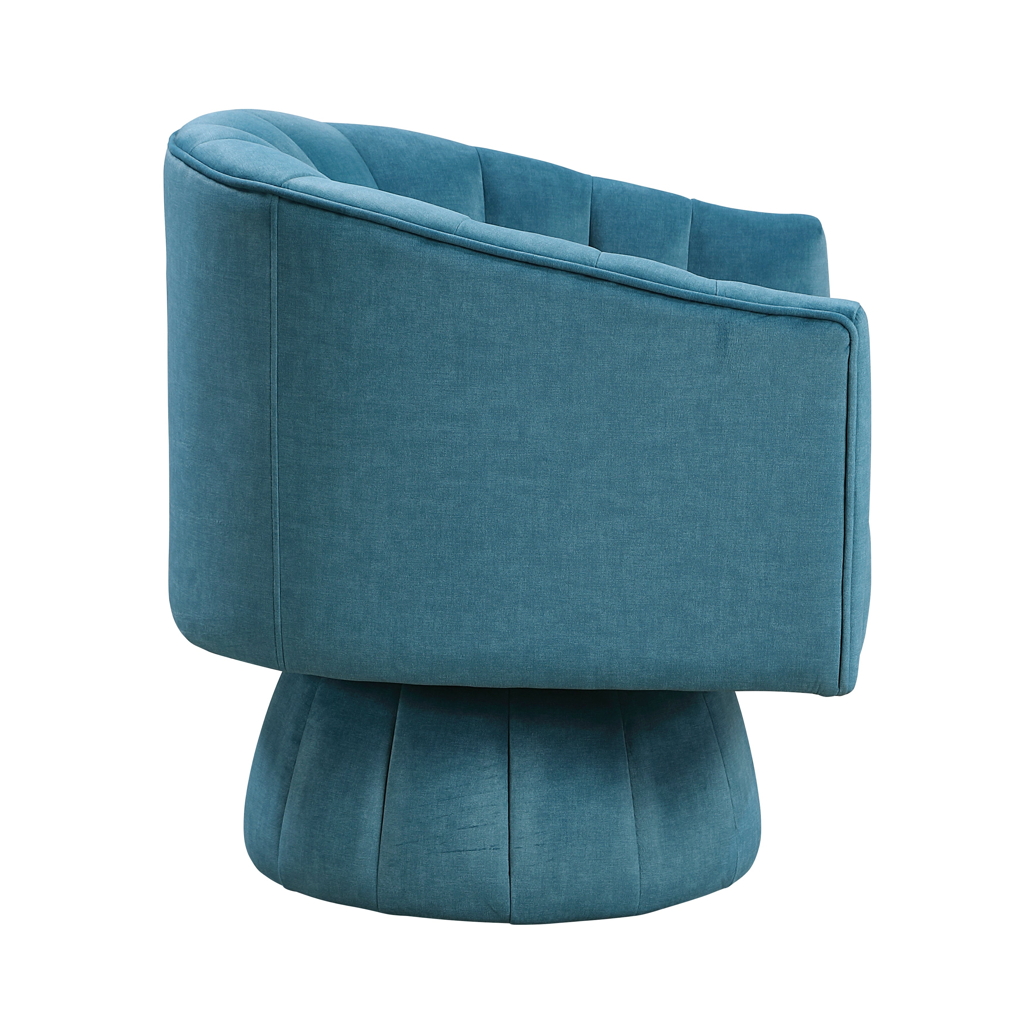 Dark Green Velvet Accent Chair Modern Luxury Living Room Furniture, 1pc Swivel Chair Comfortable Barrel Back