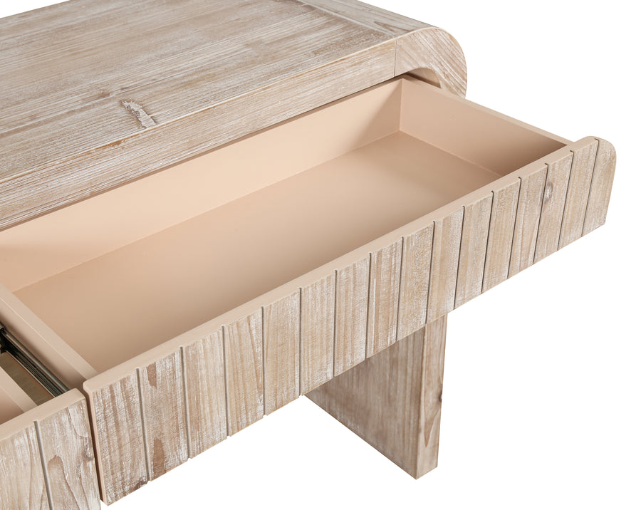 Console Table with Curved Edge 2 Hidden Handle Drawers - Pier 1