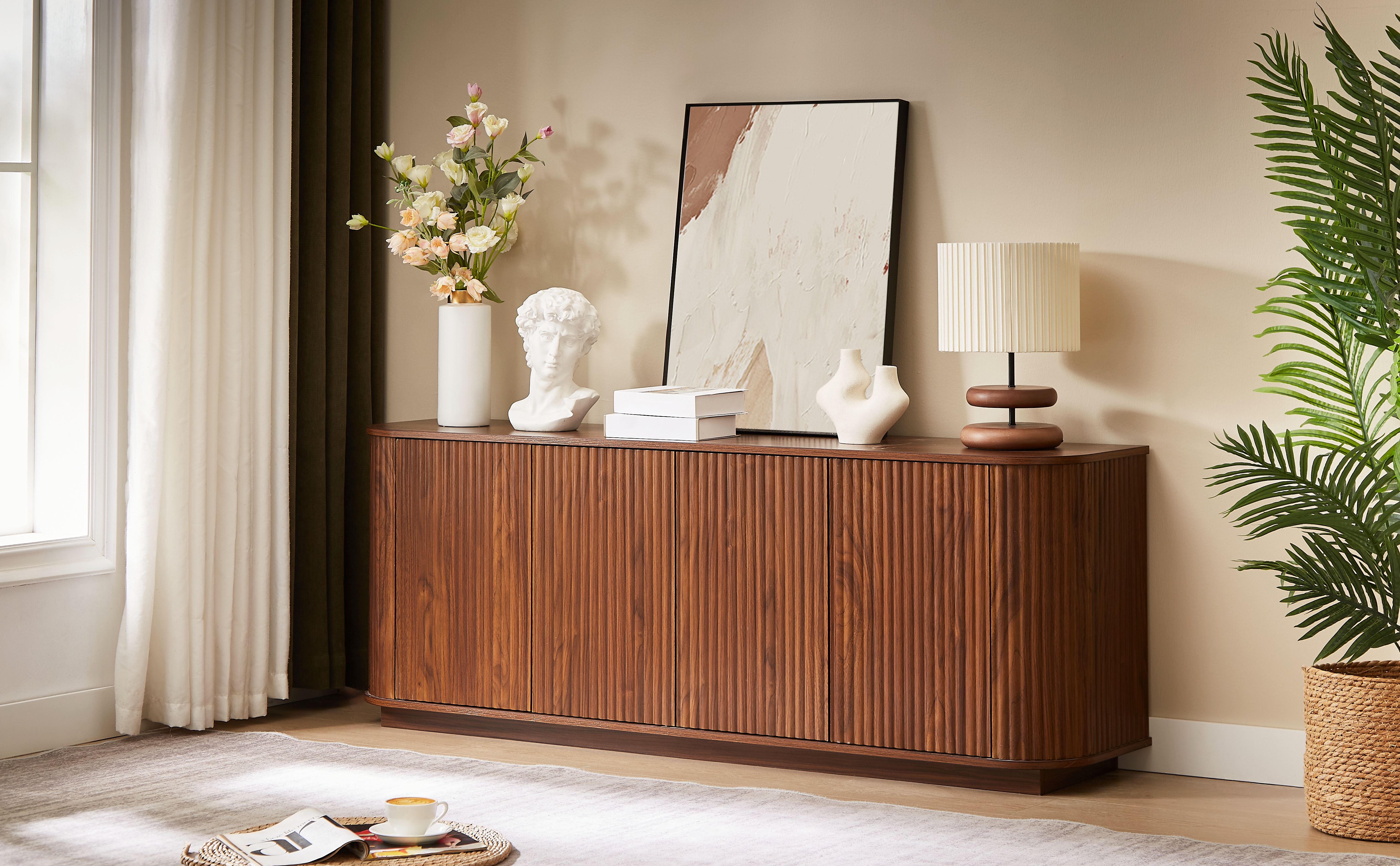 Fluted TV Stand