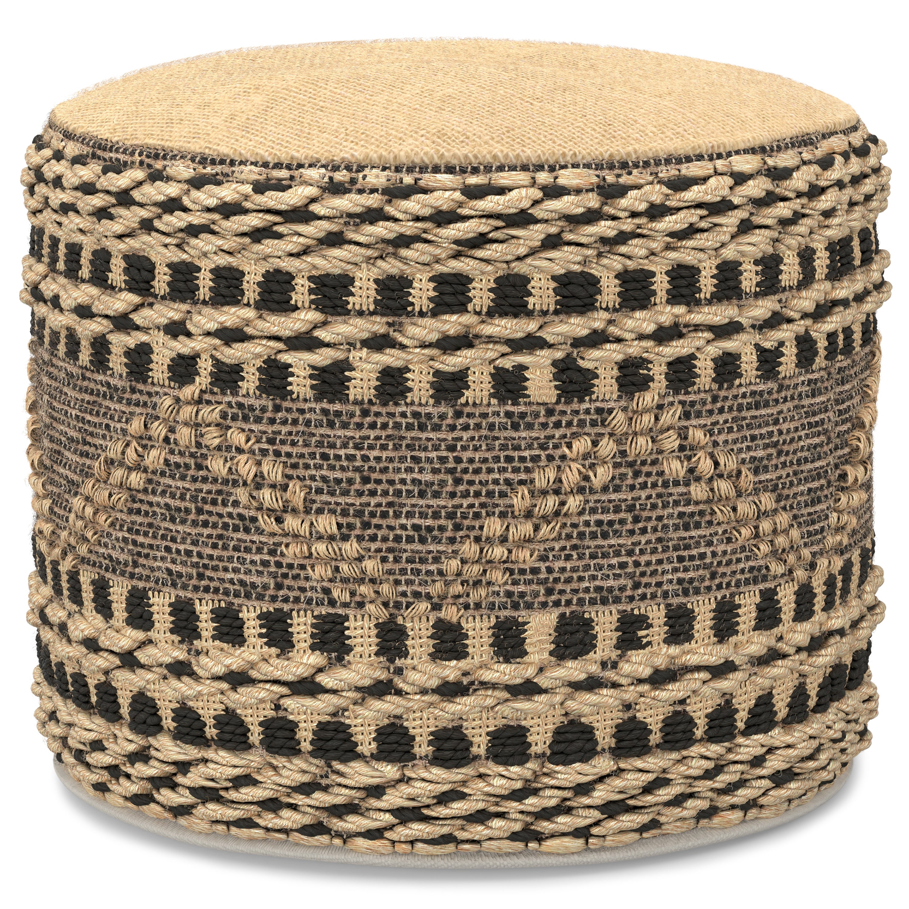 Stella Round Woven Pouf