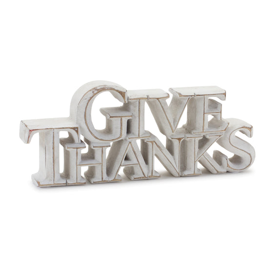 Happy Harvest and Give Thanks Tabletop Sign, Set of 2