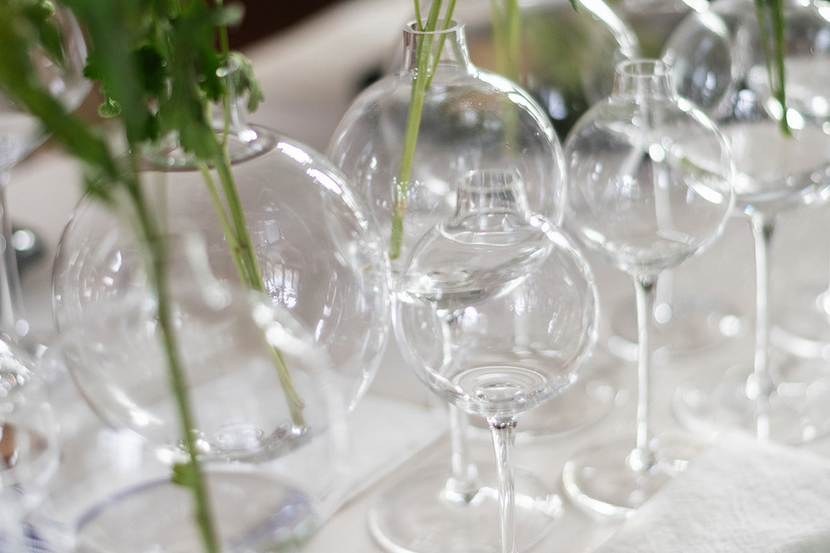 Clear Wine Glass Vase