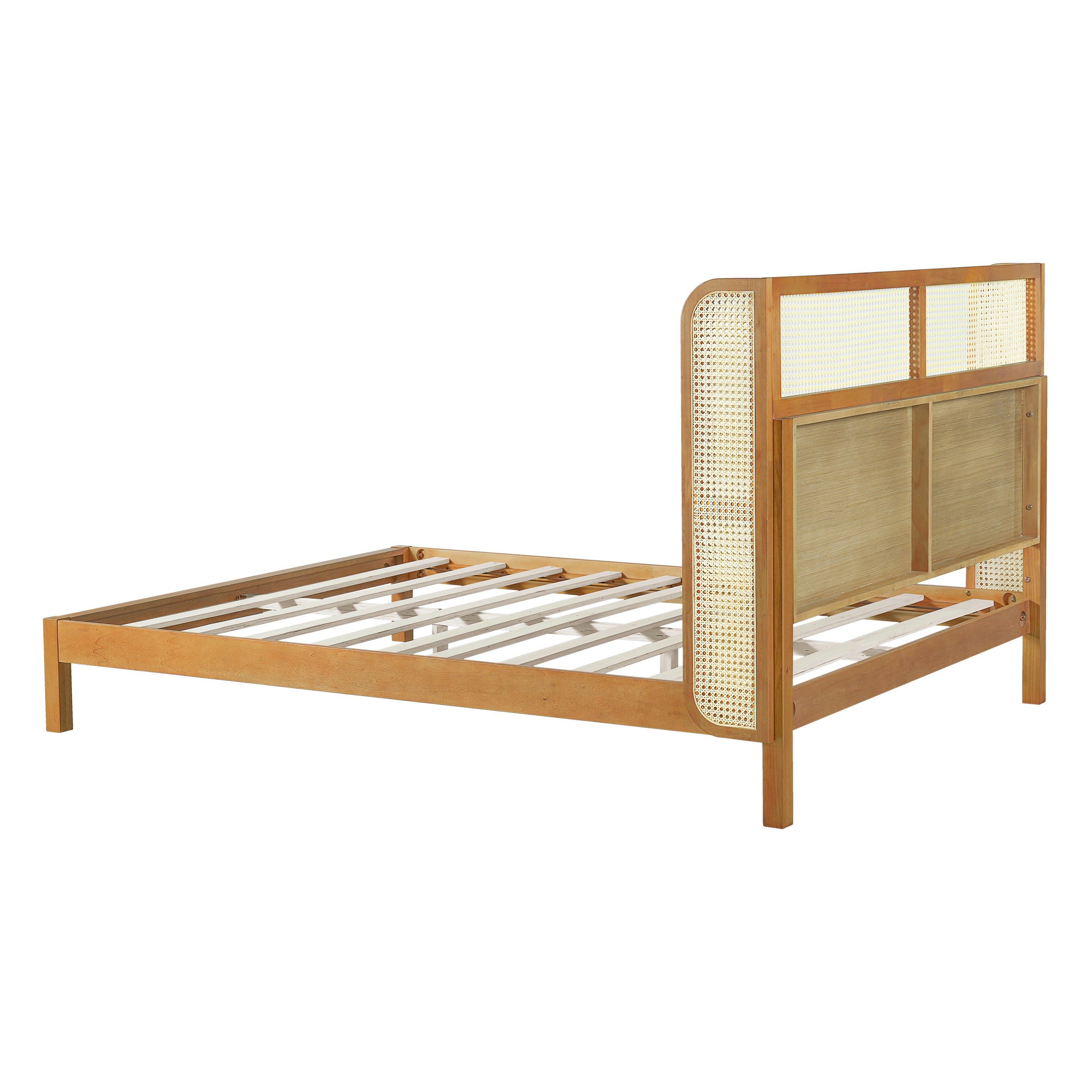 Premium Rubber Wood Platform Bed Frame