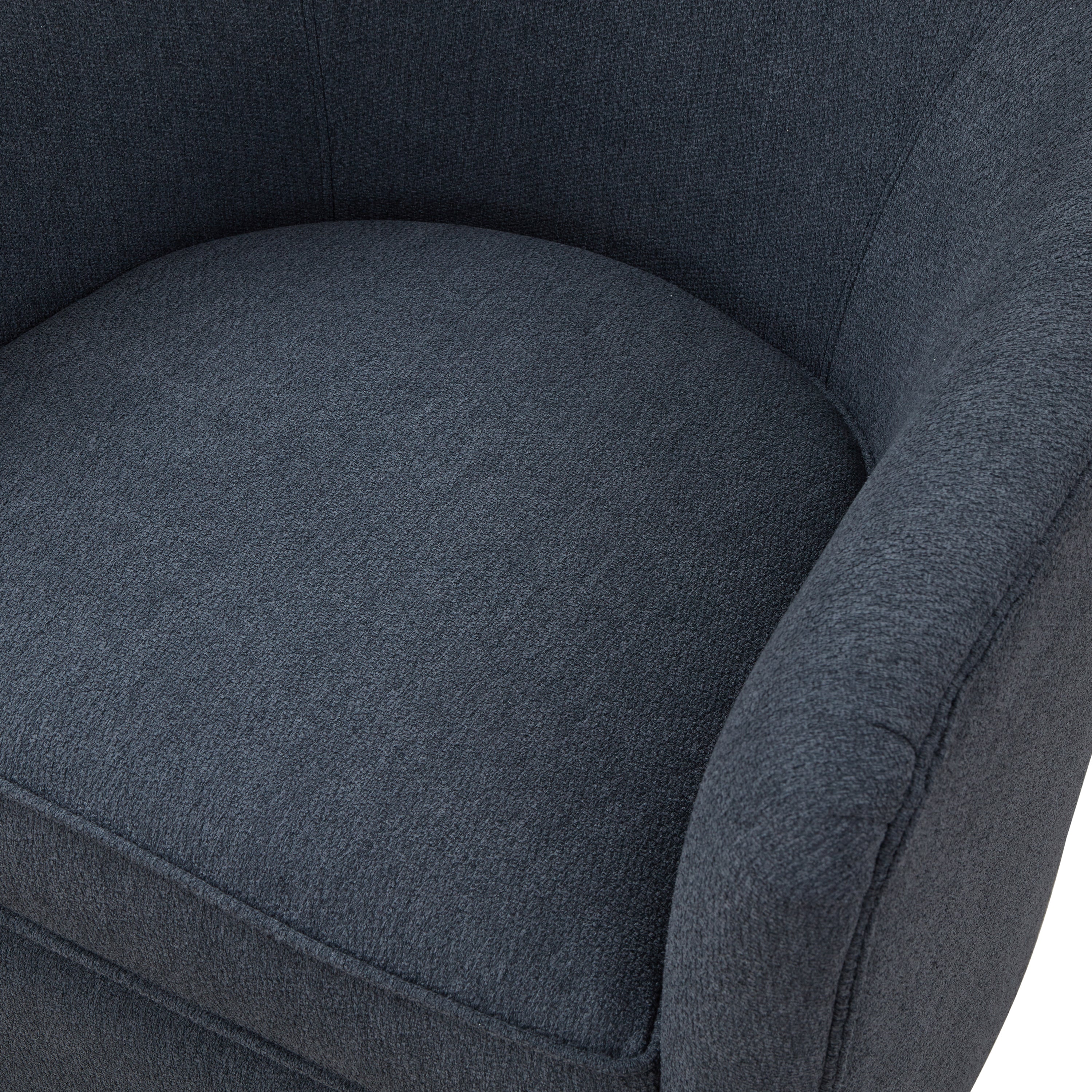 Miramar Swivel Club Accent Chair with Wood Base