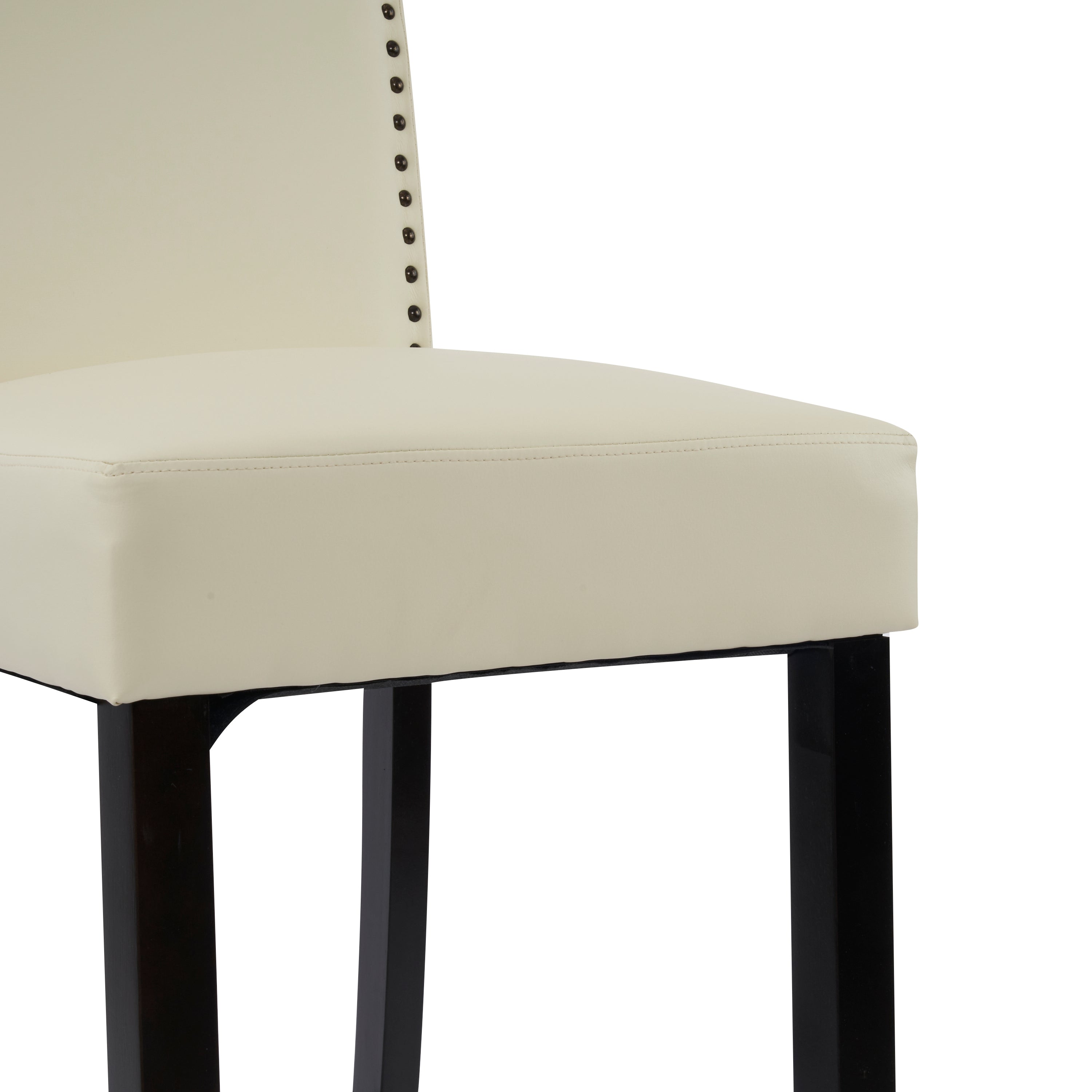 Upholstered Counter Stools with Rubberwood Legs