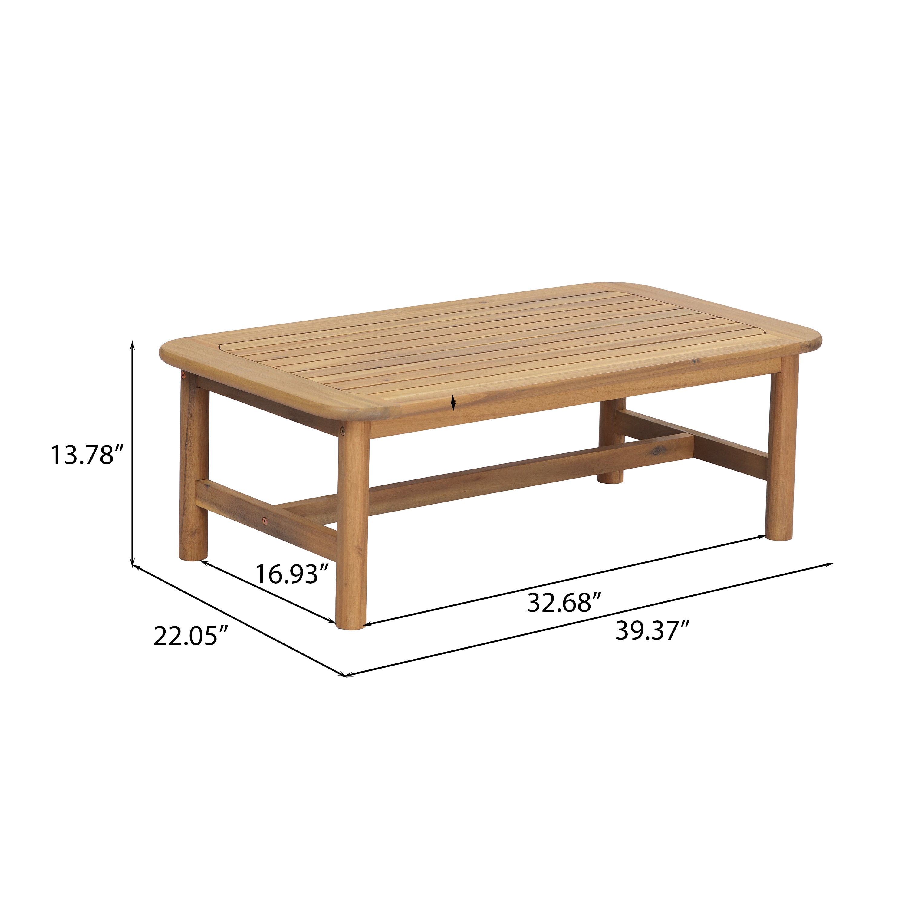 Jun Outdoor Rectangular Coffee Table