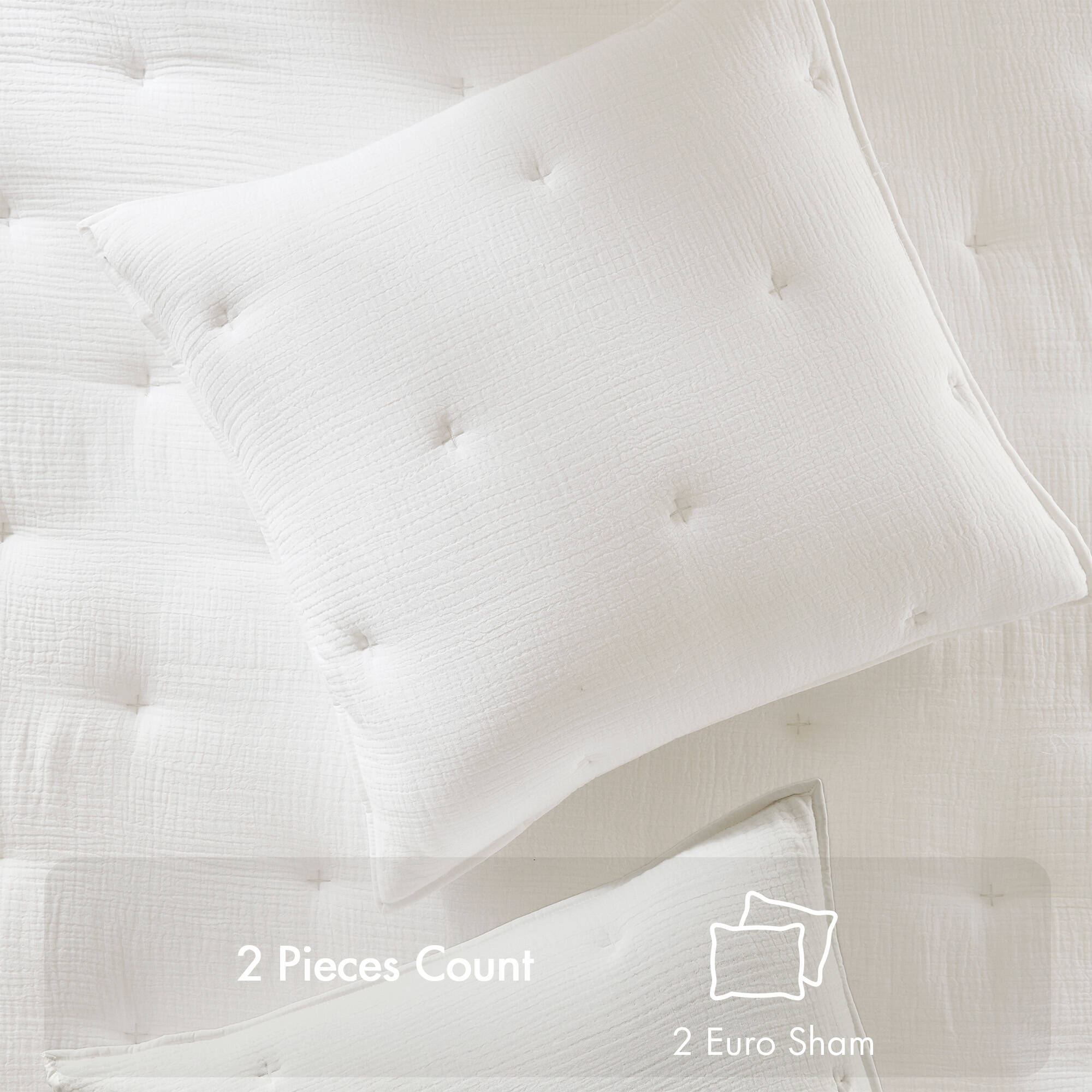 Cotton Gauze Embroidered Euro Sham