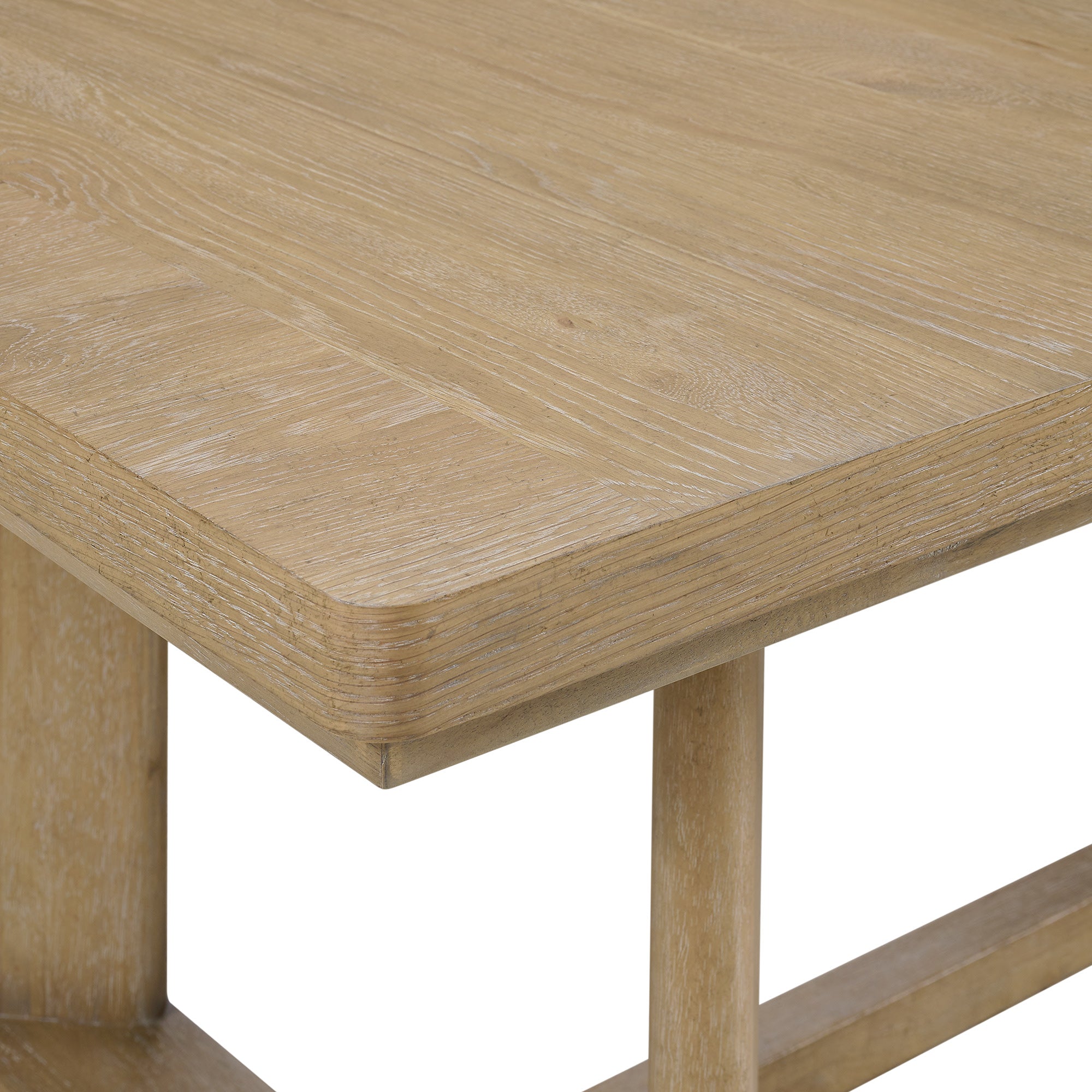 Extendable Trestle Dining Table with Leaf