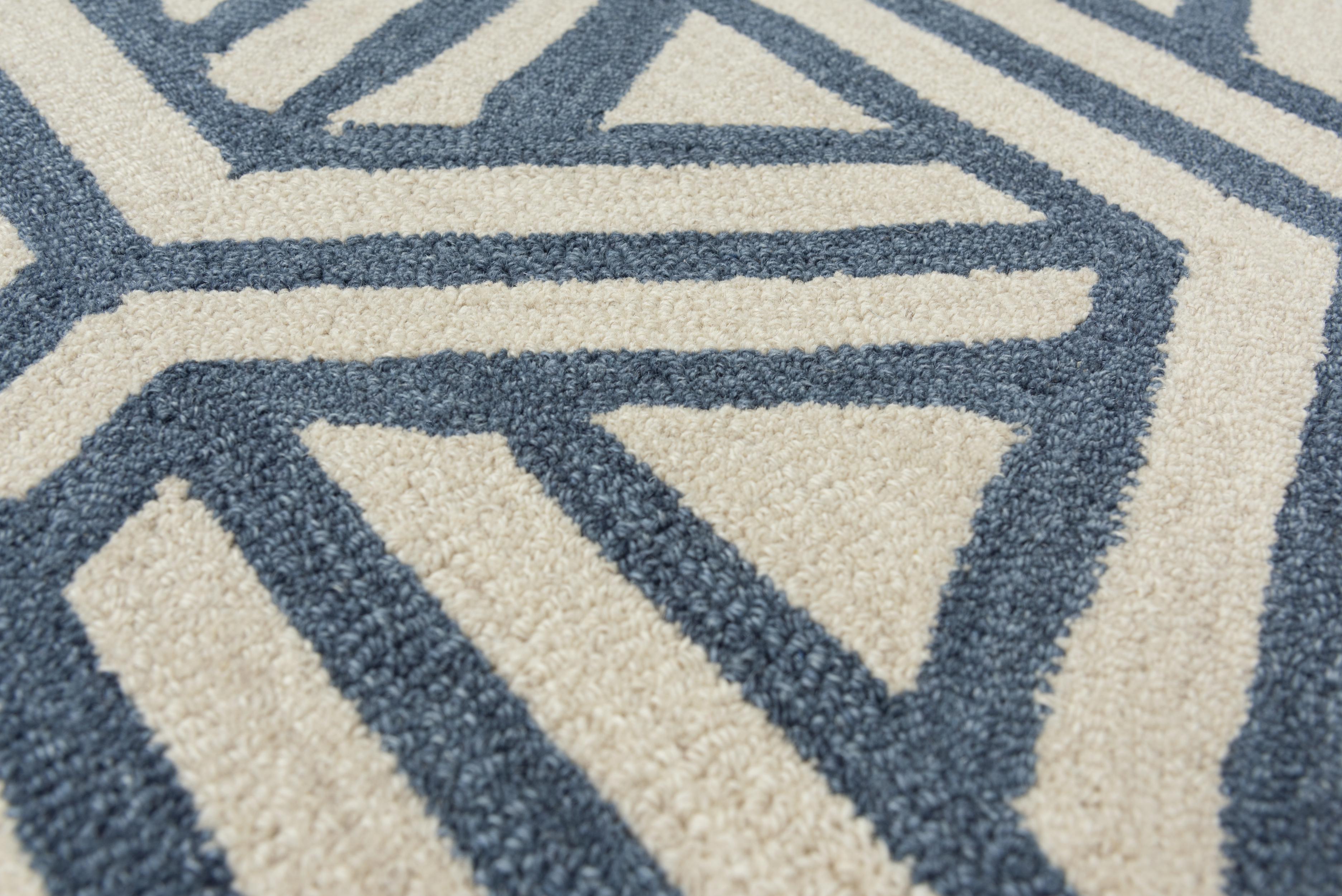 Hand Tufted 100% Wool Geometric Area Rug