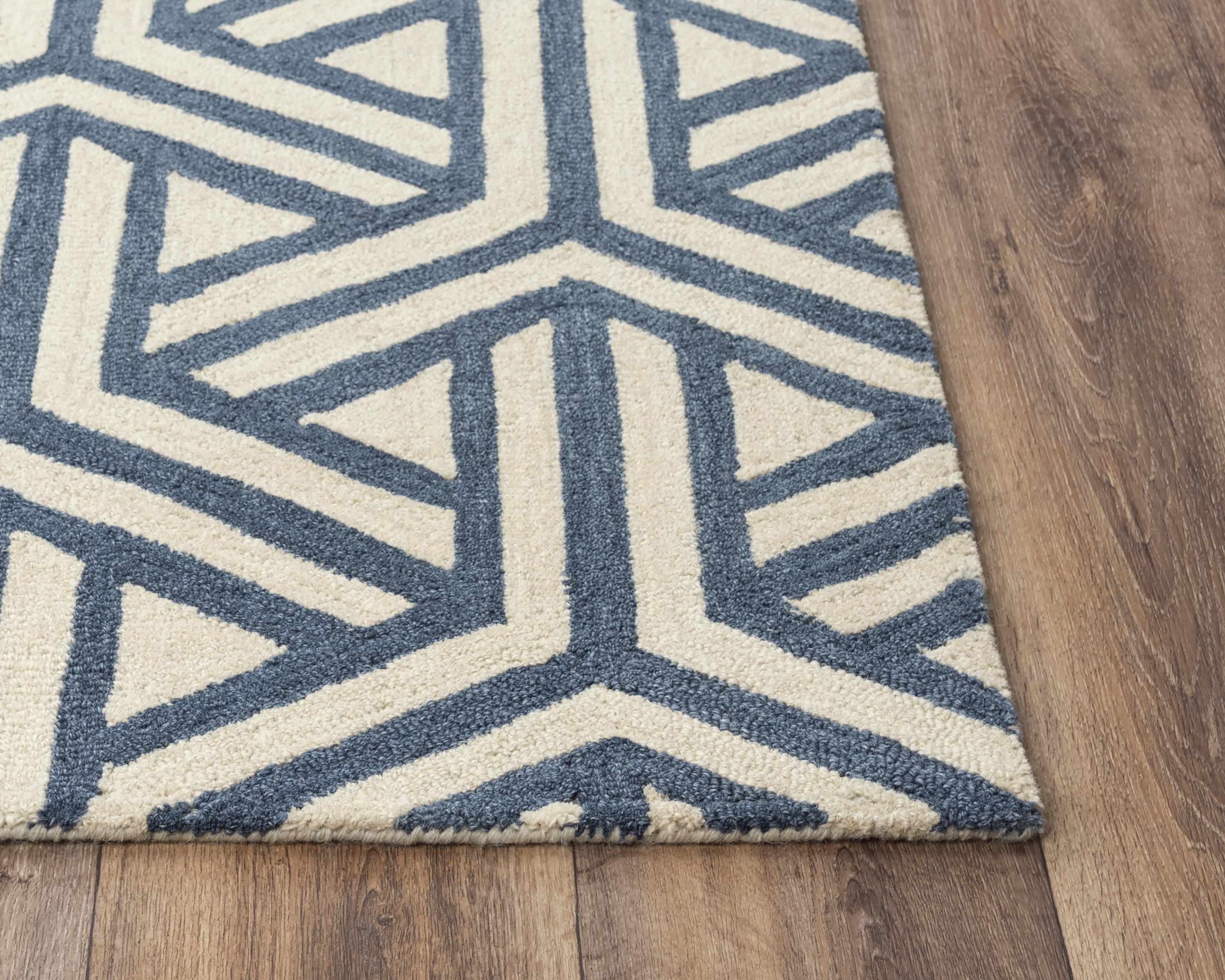 Hand Tufted 100% Wool Geometric Area Rug