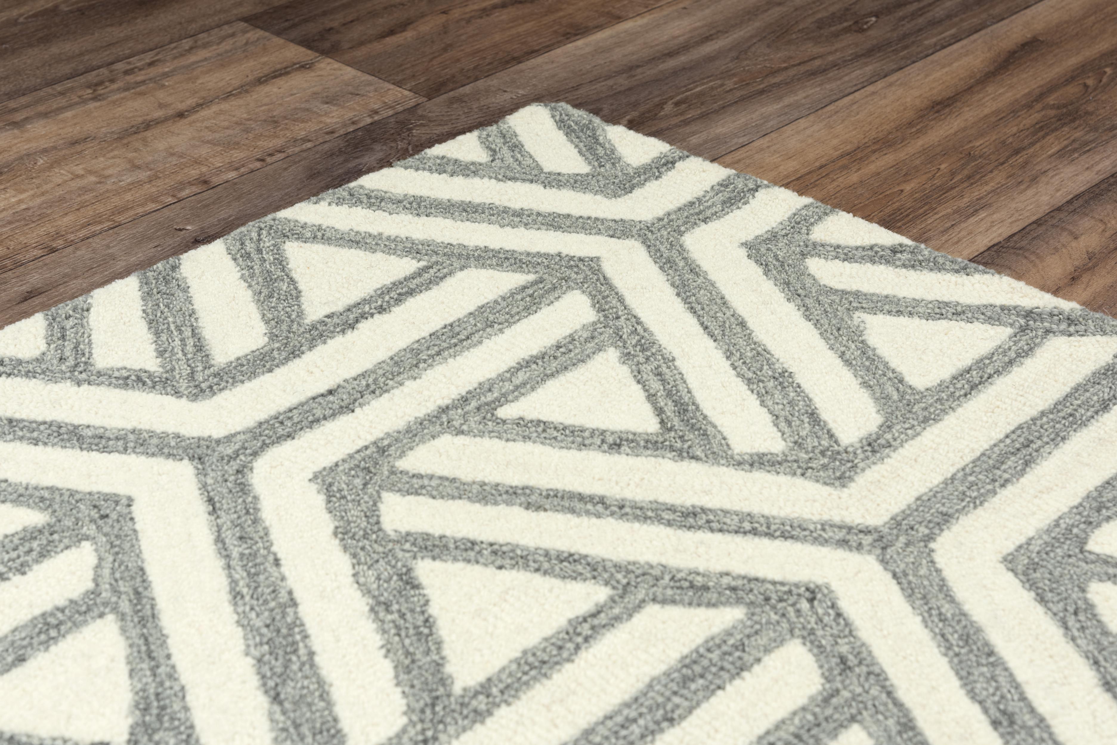Hand Tufted 100% Wool Geometric Area Rug