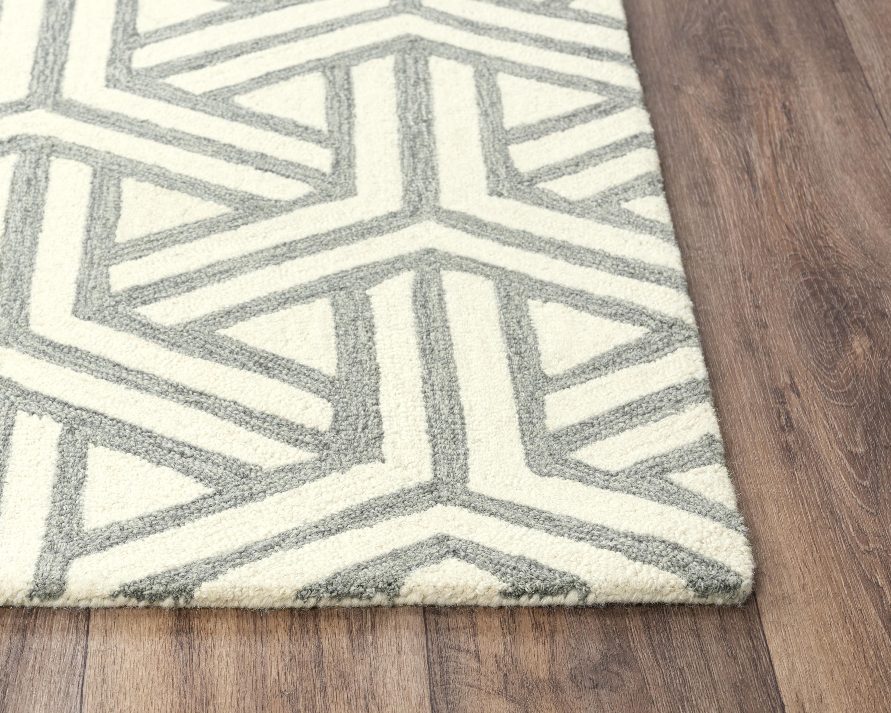 Hand Tufted 100% Wool Geometric Area Rug
