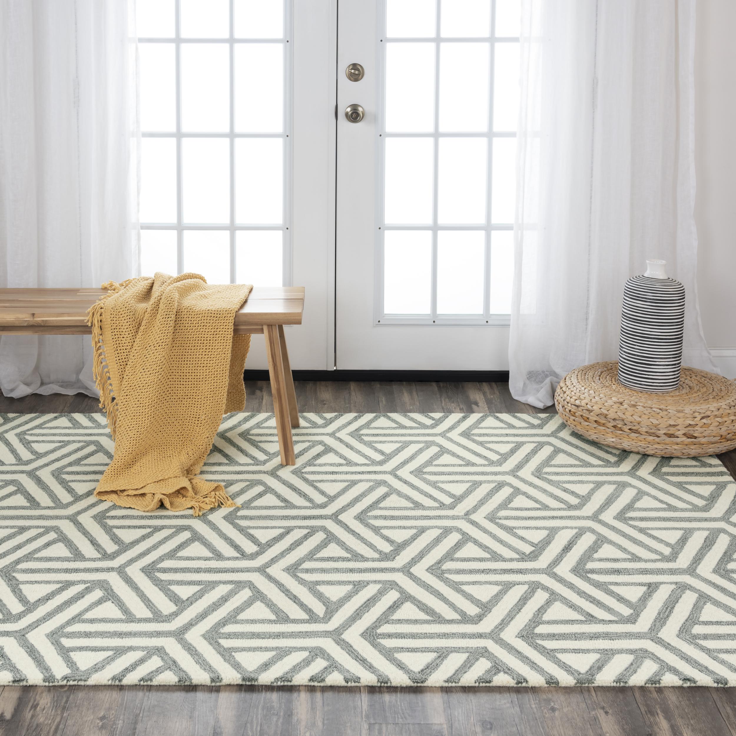 Hand Tufted 100% Wool Geometric Area Rug
