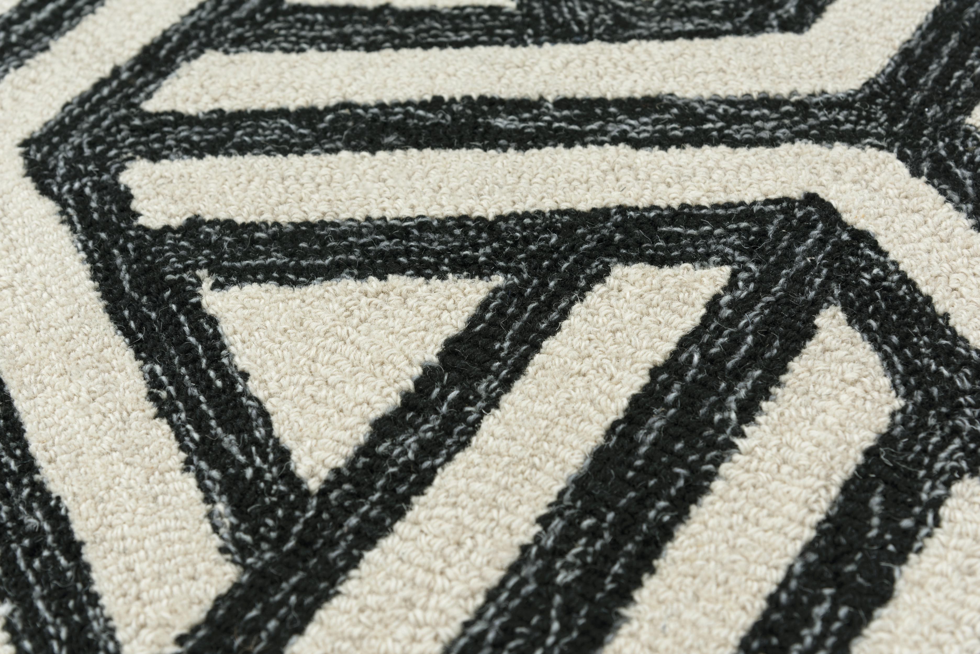 Hand Tufted 100% Wool Geometric Area Rug