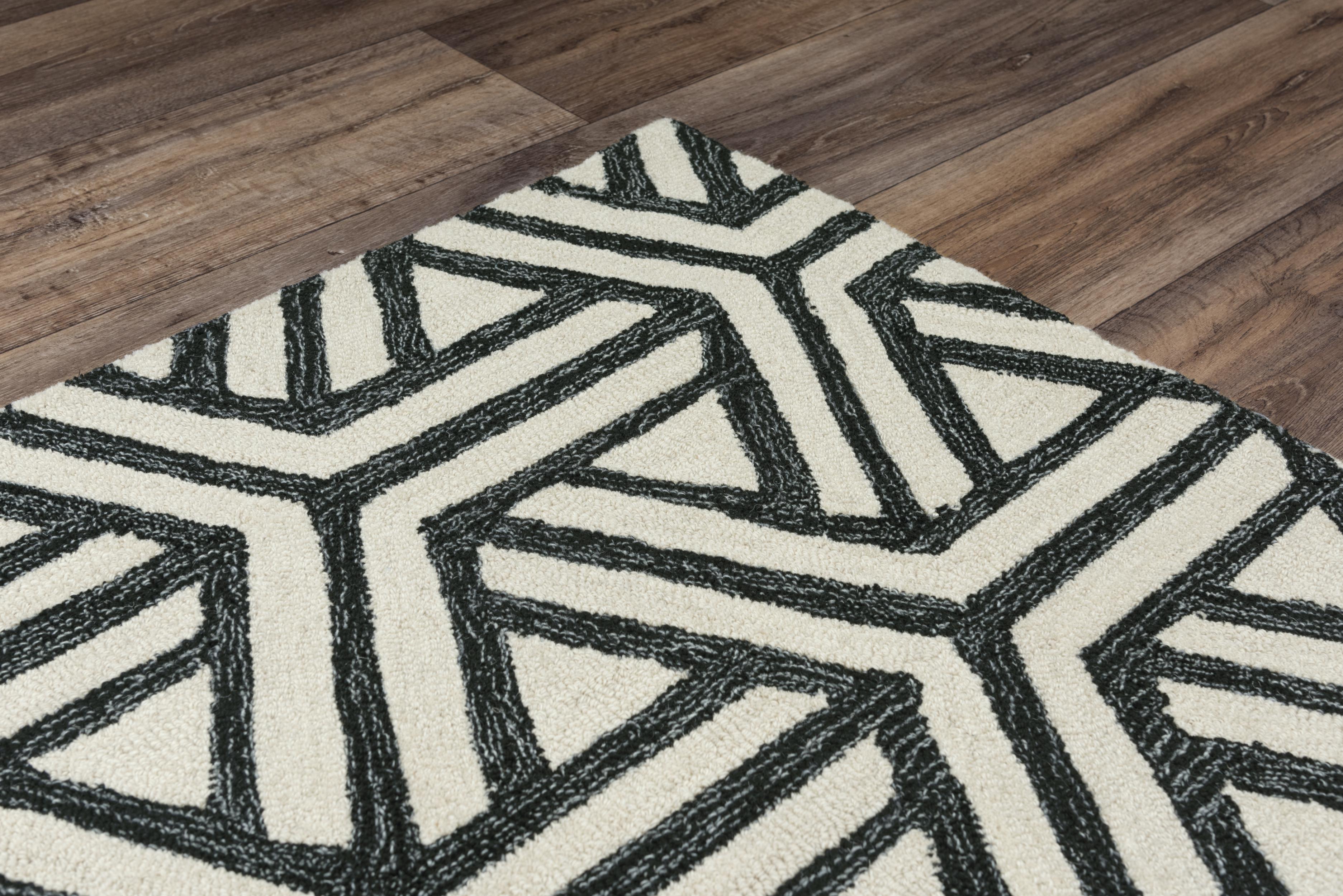 Hand Tufted 100% Wool Geometric Area Rug