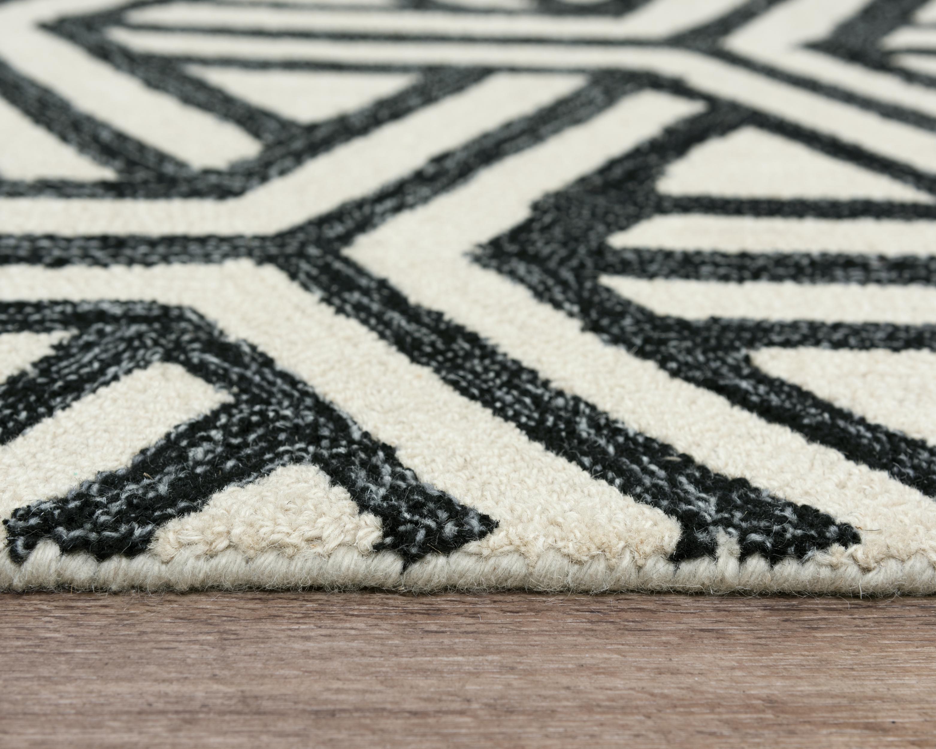 Hand Tufted 100% Wool Geometric Area Rug
