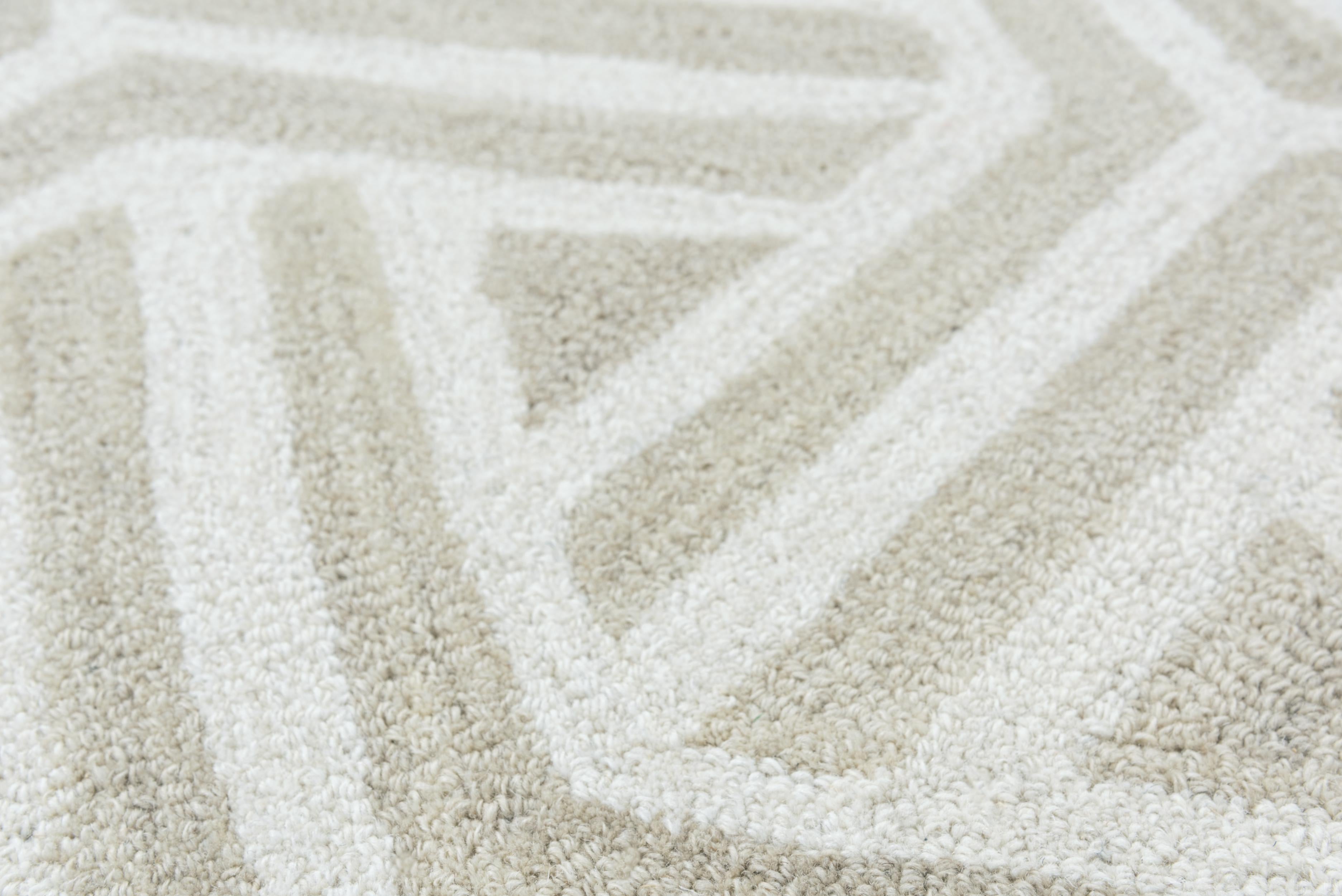 Hand Tufted 100% Wool Geometric Area Rug