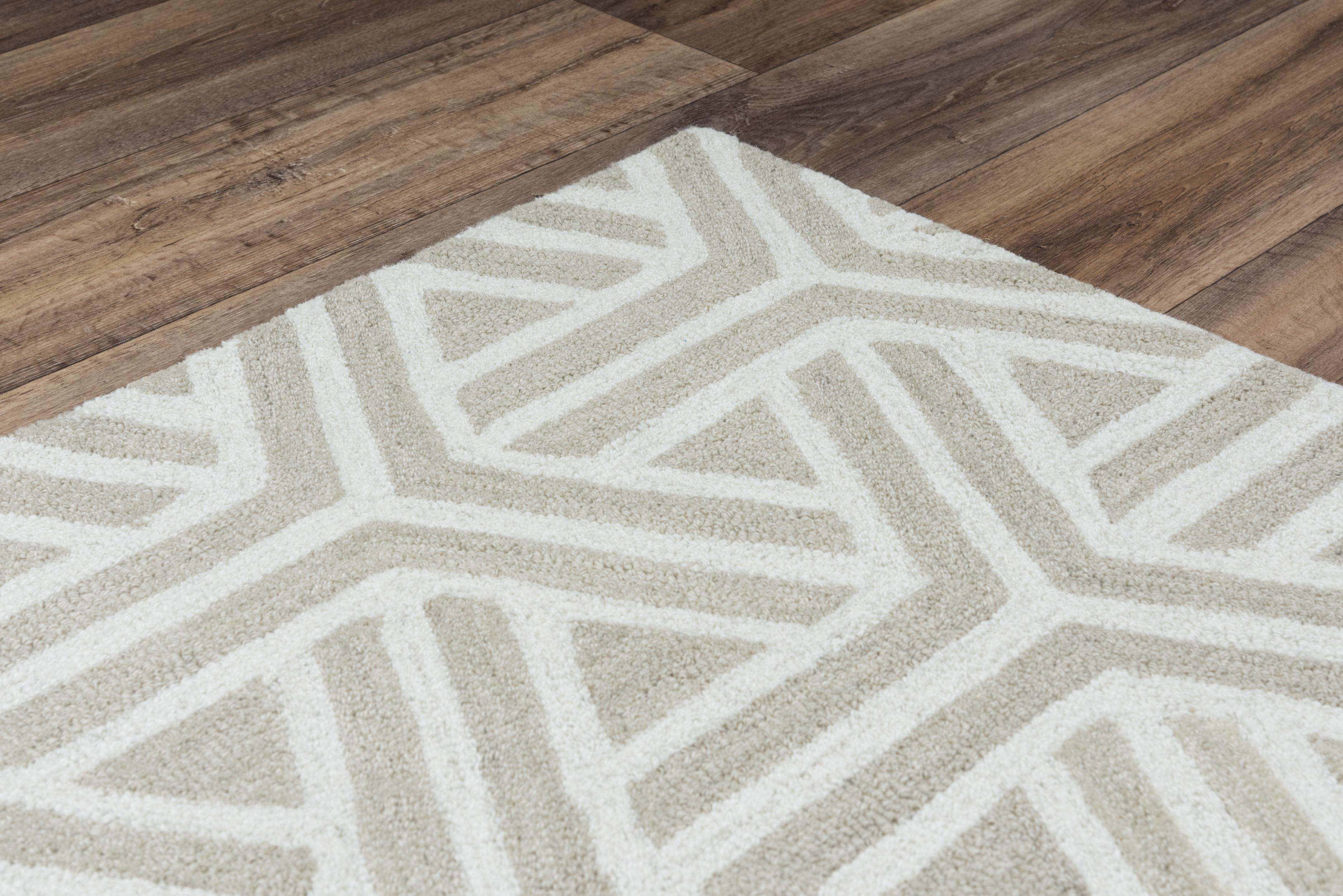 Hand Tufted 100% Wool Geometric Area Rug