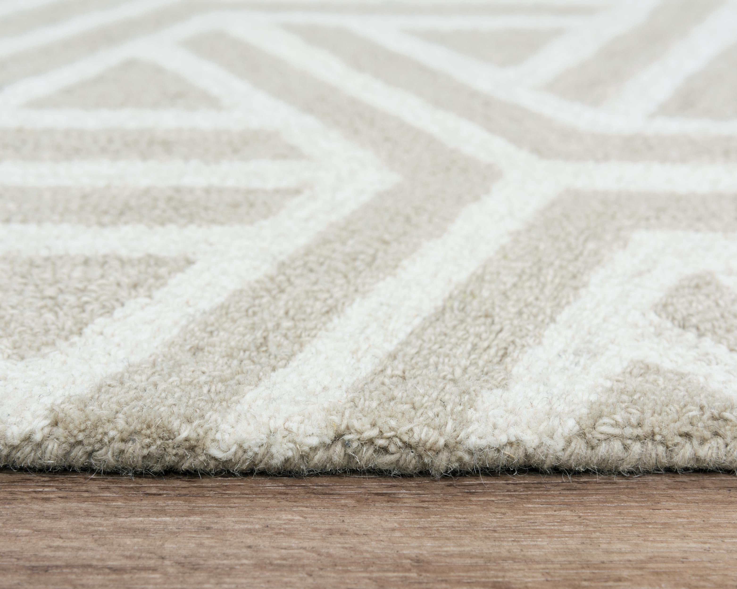 Hand Tufted 100% Wool Geometric Area Rug