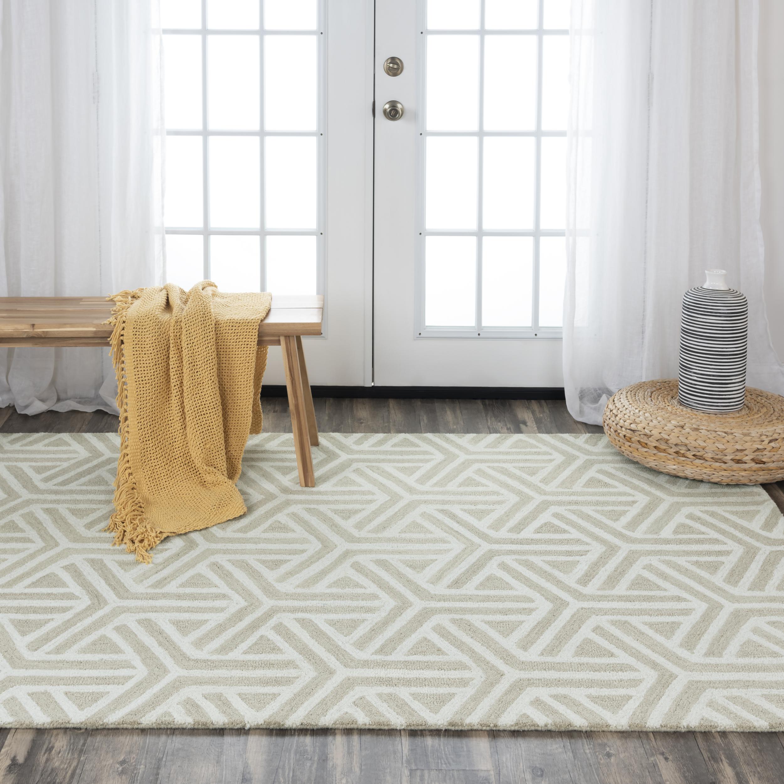 Hand Tufted 100% Wool Geometric Area Rug