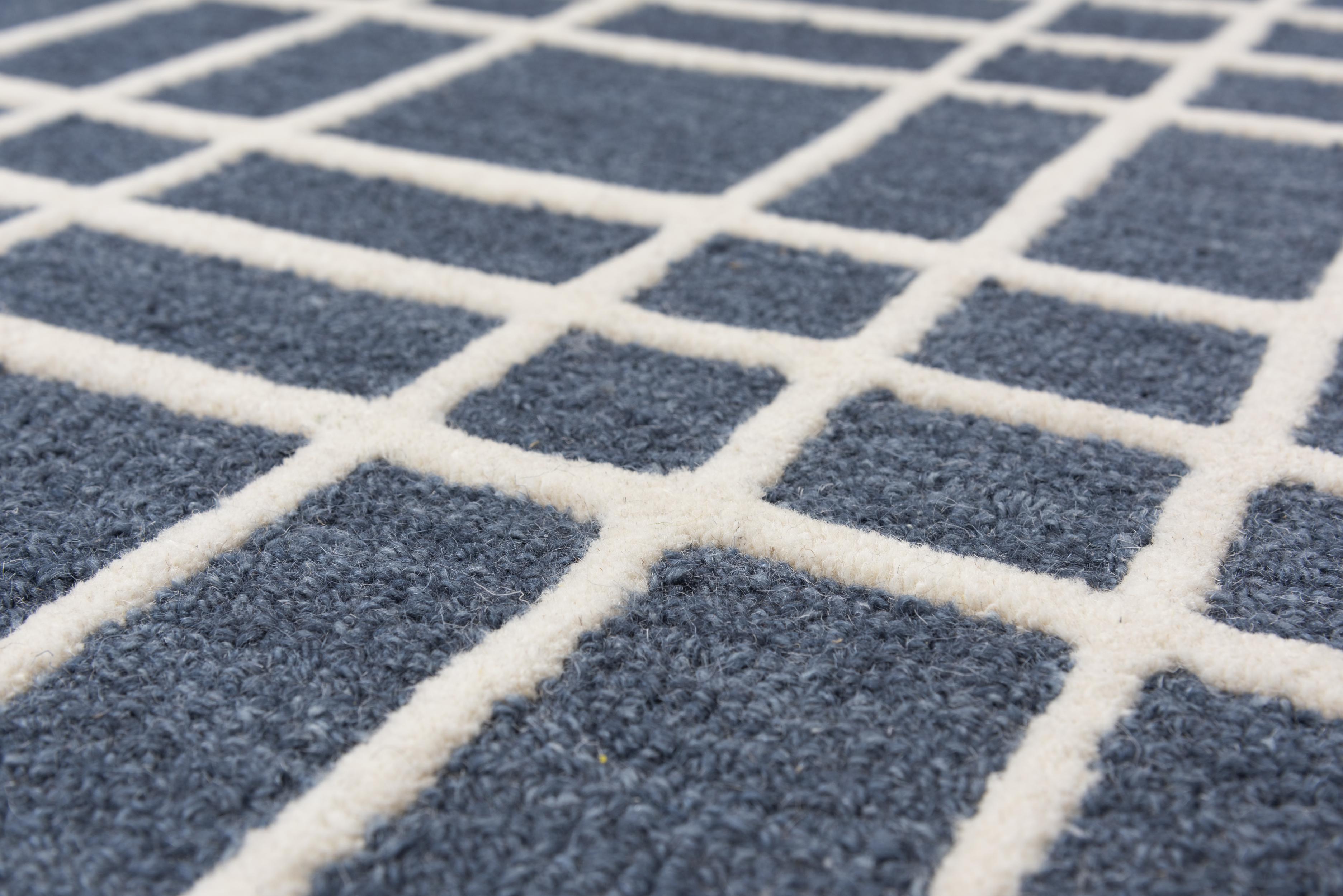 Lofton Hand Tufted 100% Wool Geometric Area Rug