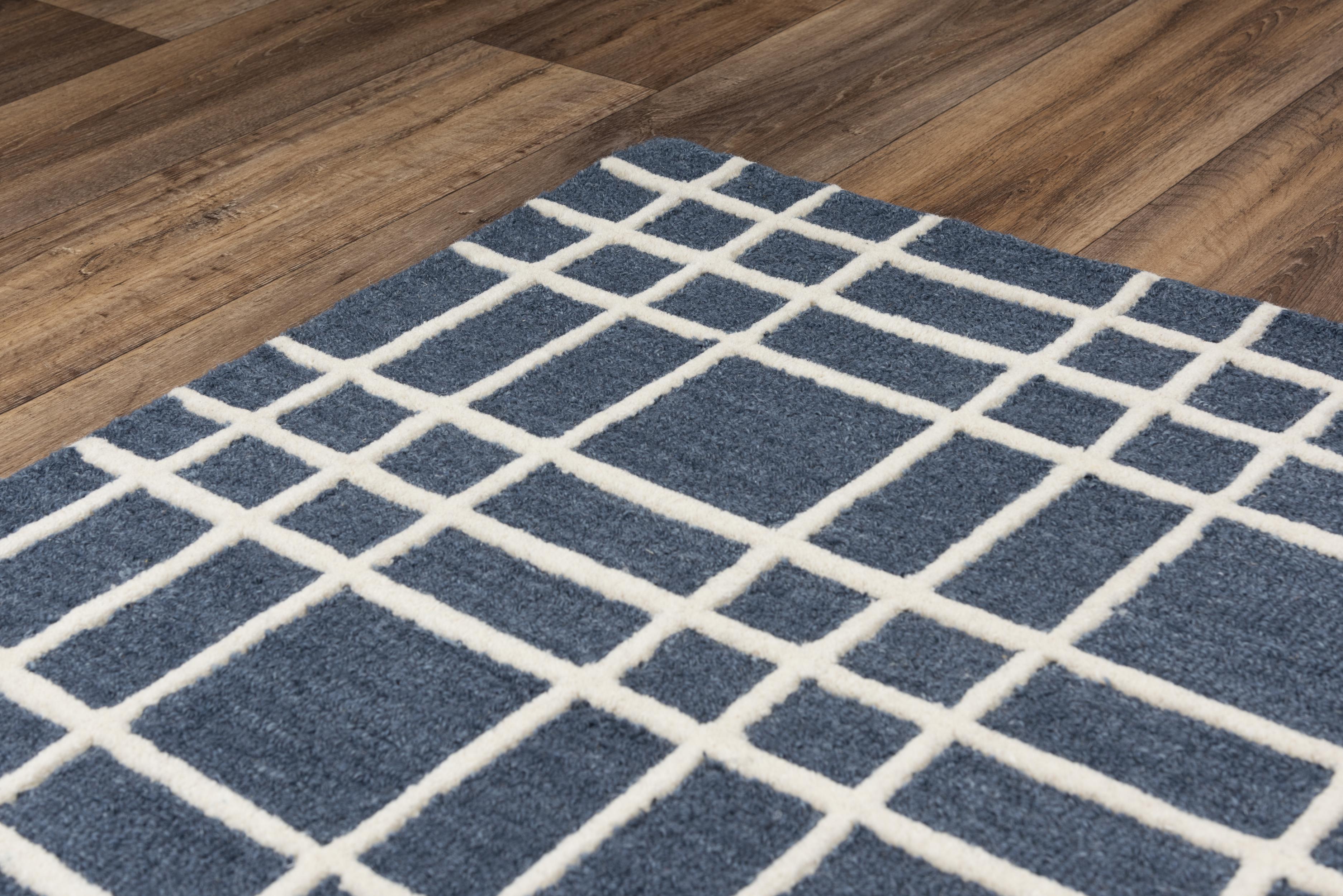 Lofton Hand Tufted 100% Wool Geometric Area Rug