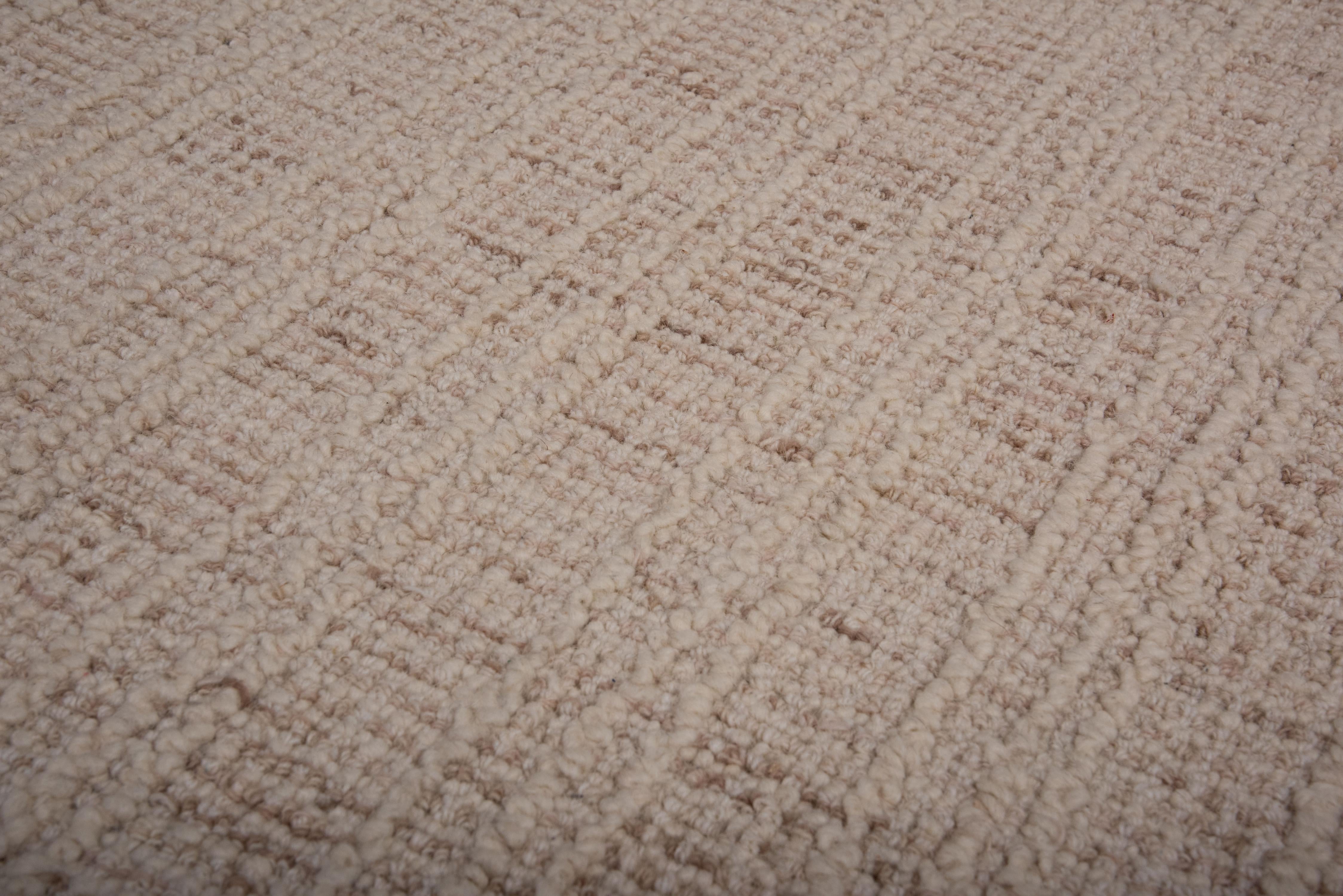 Textured Hand Tufted 100% Wool Geometric Area Rug