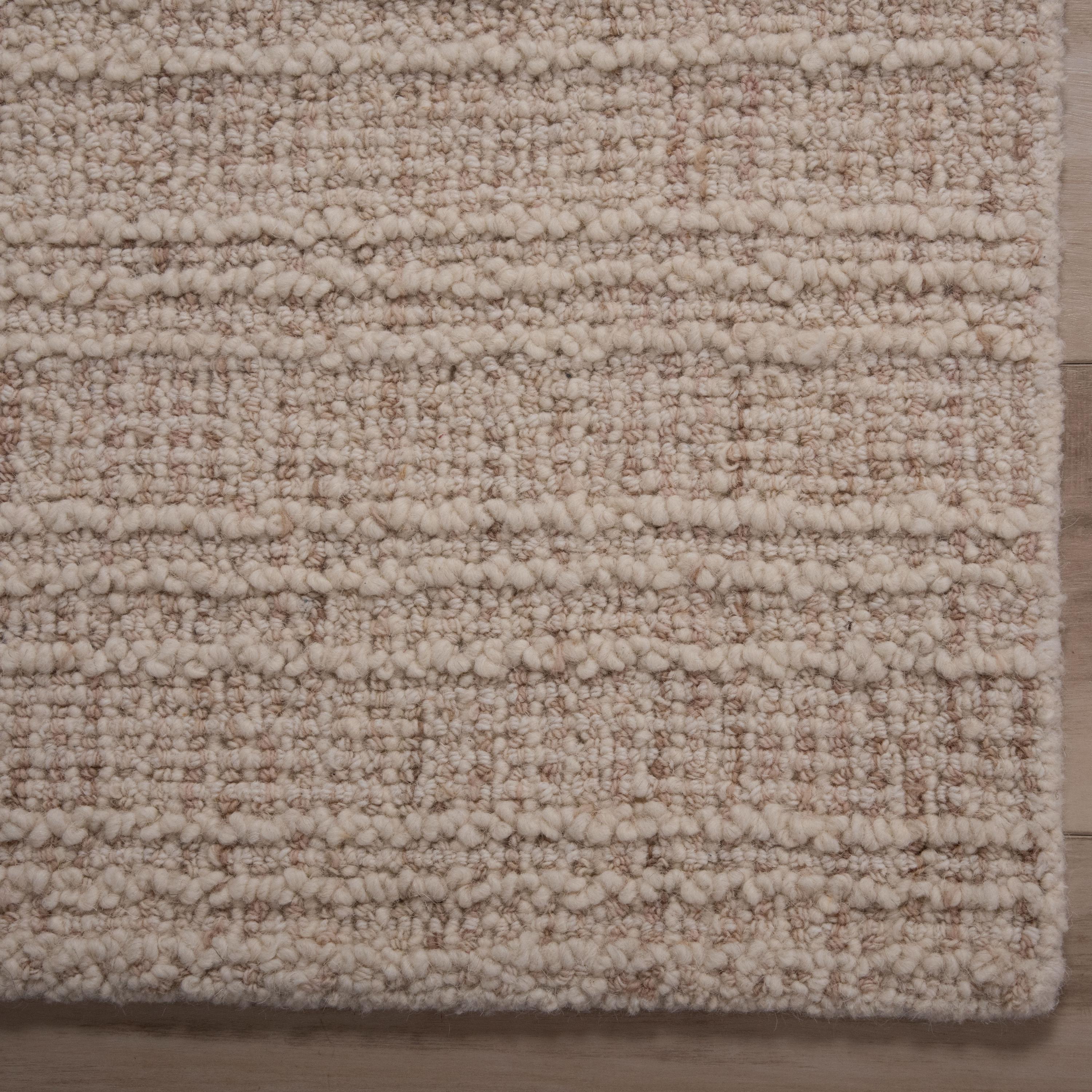 Textured Hand Tufted 100% Wool Geometric Area Rug